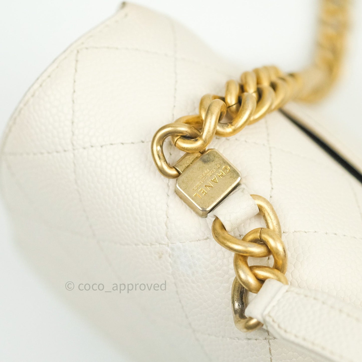 Chanel Chic Affinity Medium Grained Calfskin White Gold Hardware
