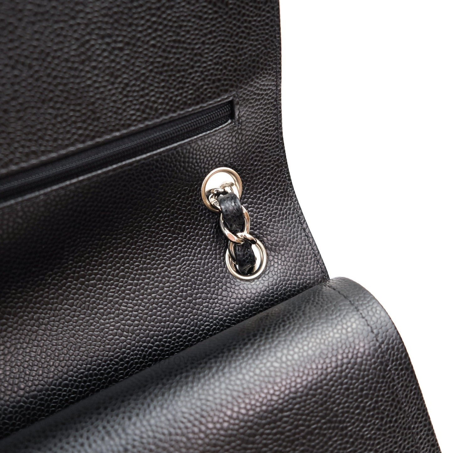 Chanel Jumbo Double Flap Black Caviar Silver Hardware⁣⁣