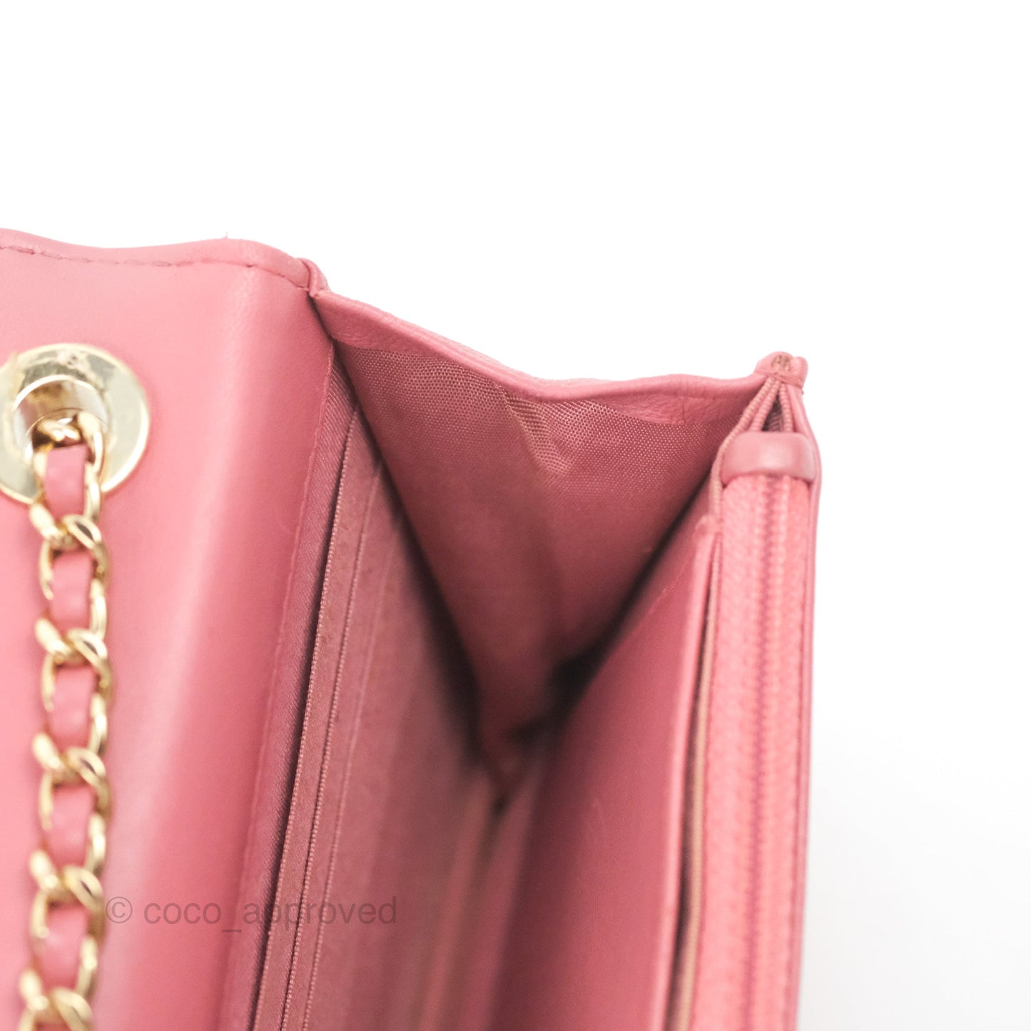 Chanel Trendy CC Chevron WOC Dark Pink Lambskin Gold Hardware