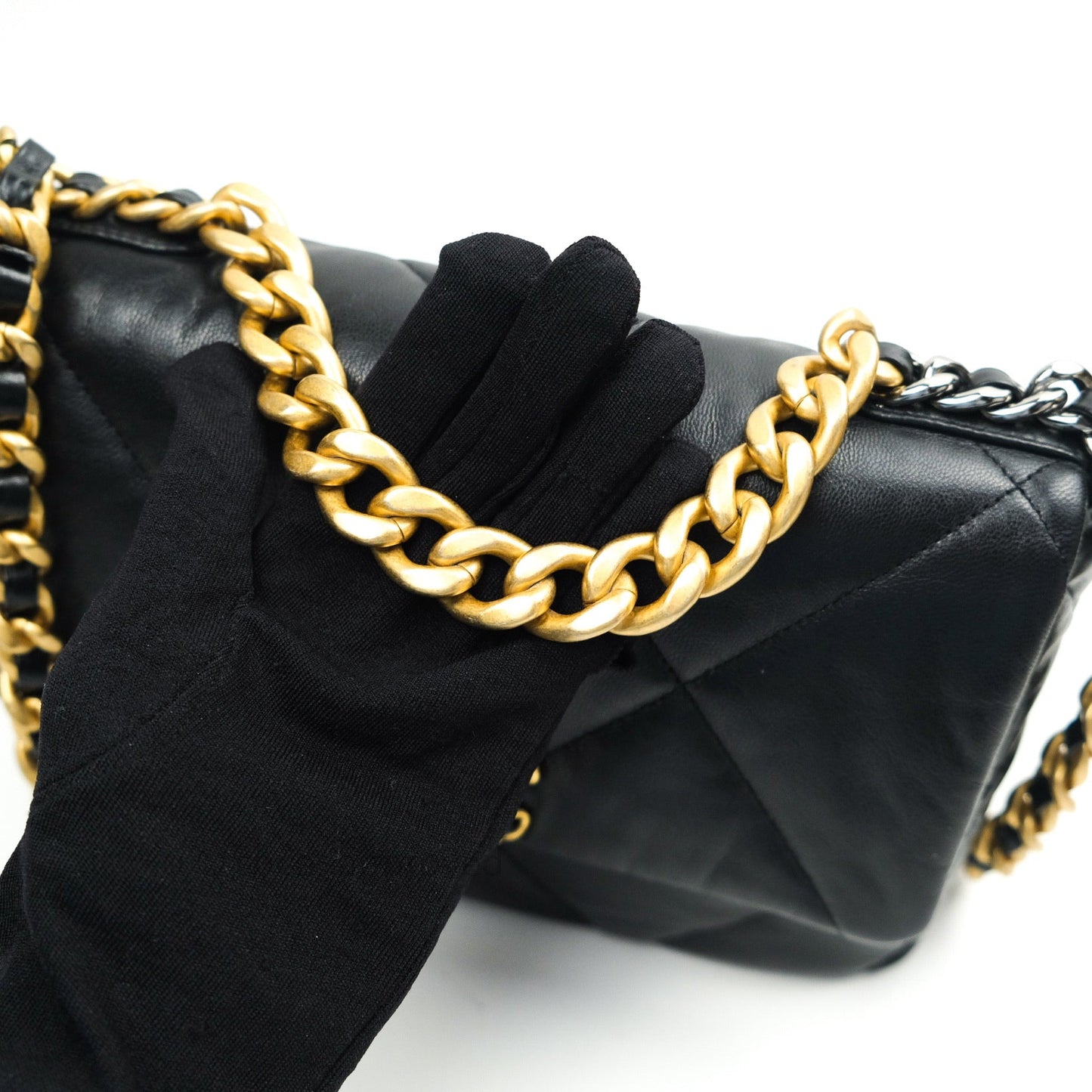 Chanel 19 Small Black Goatskin Mixed Hardware 20S