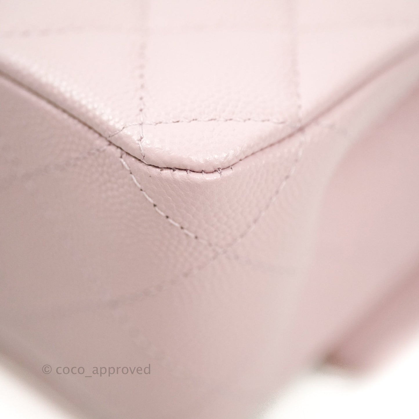 Chanel Classic M/L Medium Double Flap Bag Light Pink Caviar Gold Hardware