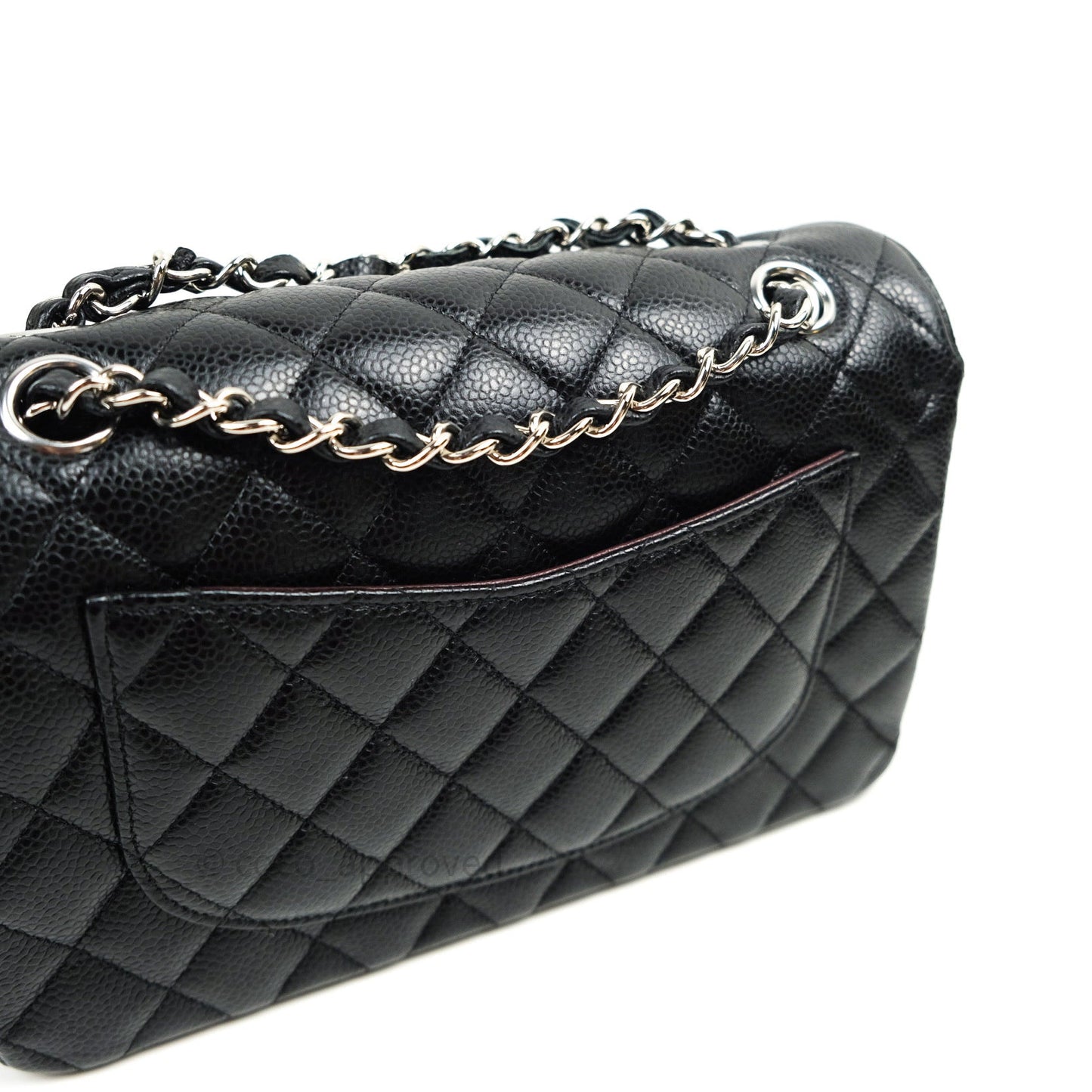 Chanel Classic Small S/M Flap Black Caviar Silver Hardware