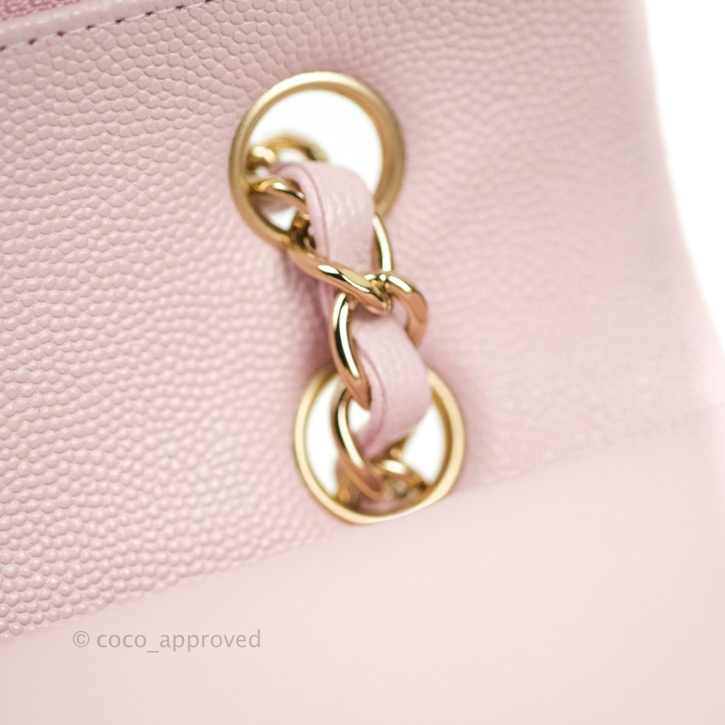 Chanel Classic M/L Medium Double Flap Bag Light Pink Caviar Gold Hardware