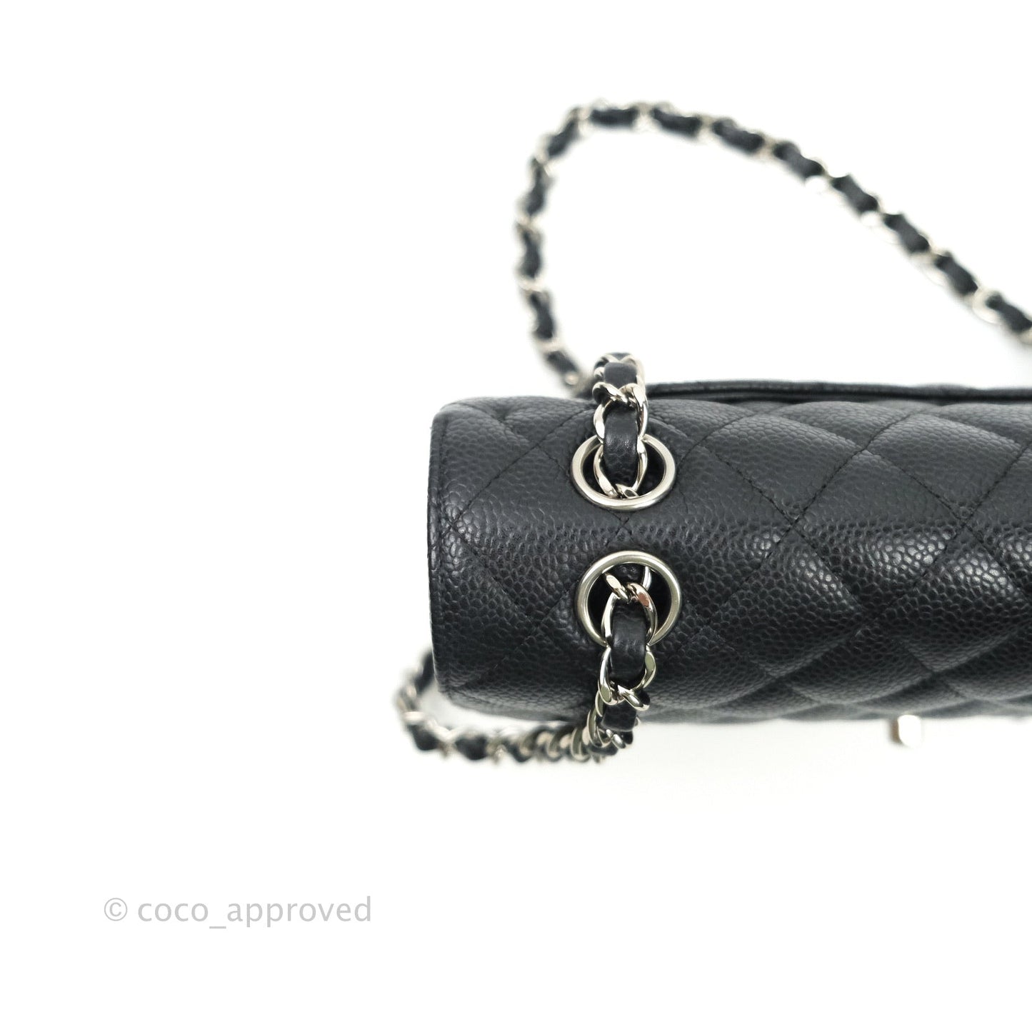 Chanel Classic Small S/M Flap Black Caviar Silver Hardware