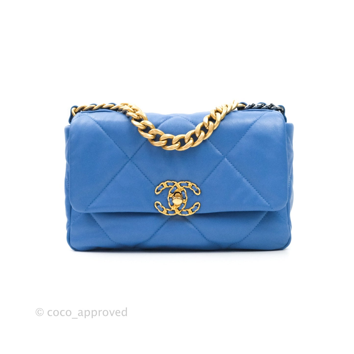 Chanel 19 Small Blue Mixed Hardware