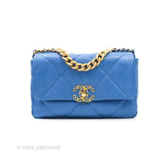 Chanel 19 Small Blue Mixed Hardware