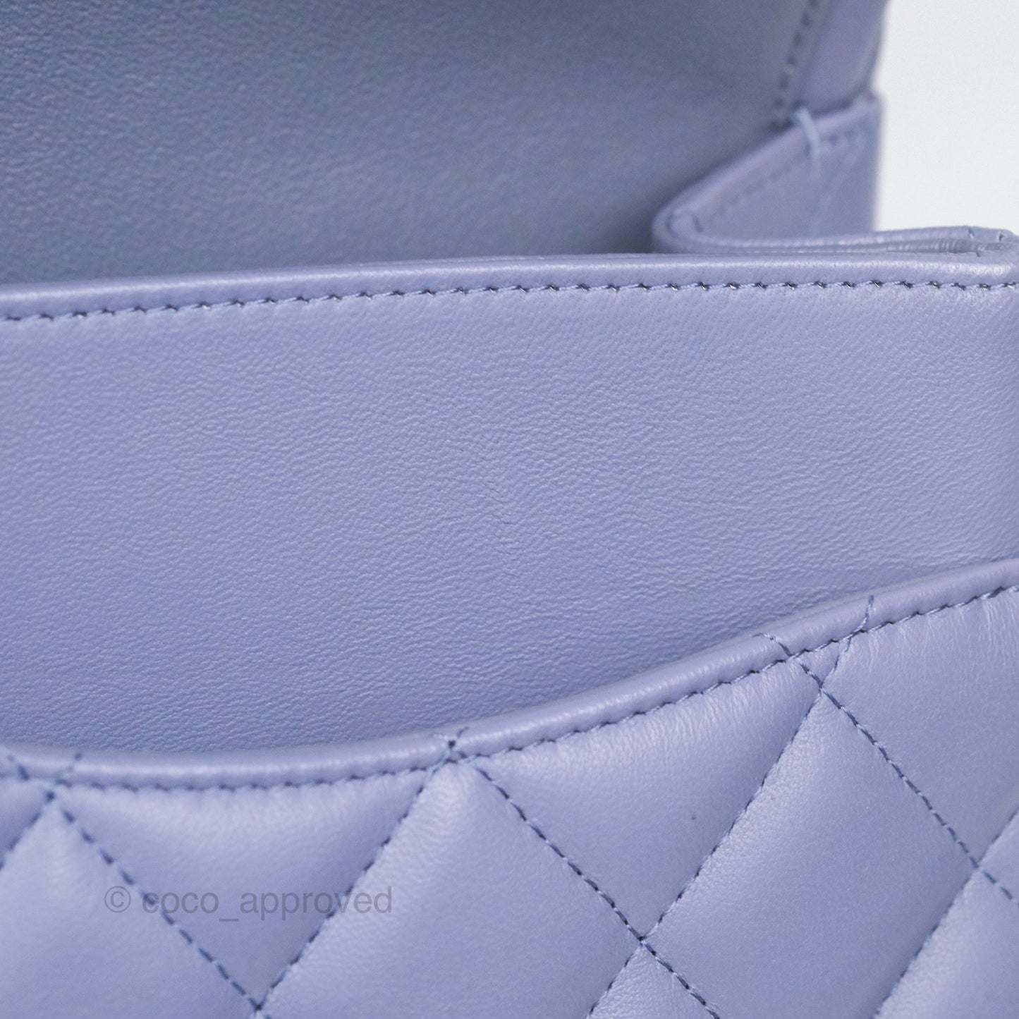 Chanel Jumbo Double Flap Lavender Blue Lambskin Silver Hardware⁣⁣
