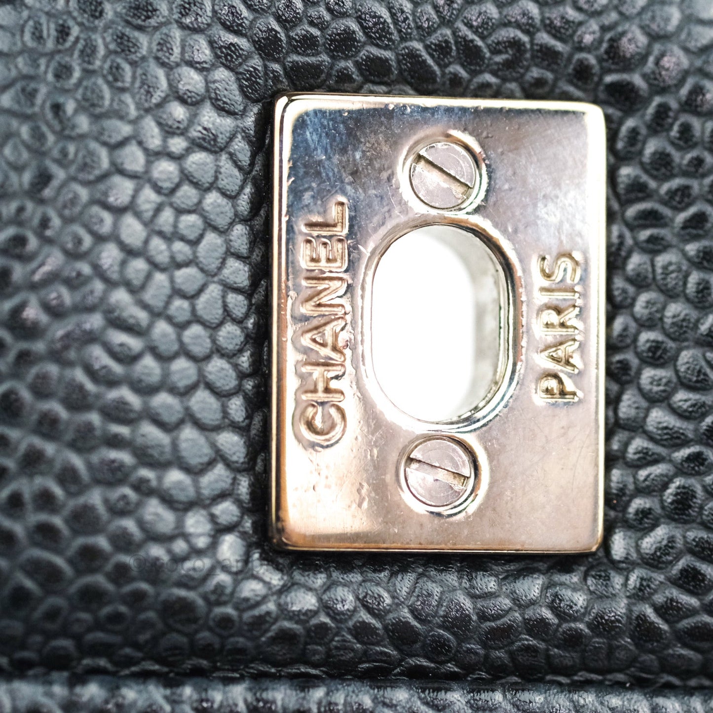 Chanel Caviar Quilted Jumbo Double Flap Black Silver Hardware