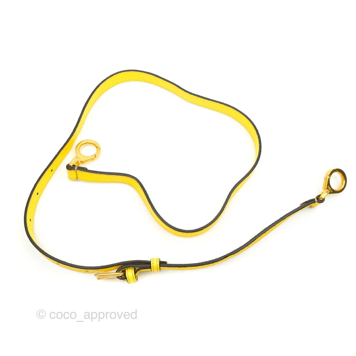 Fendi Small Peekaboo Iseeu Yellow Grained Leather Gold Hardware