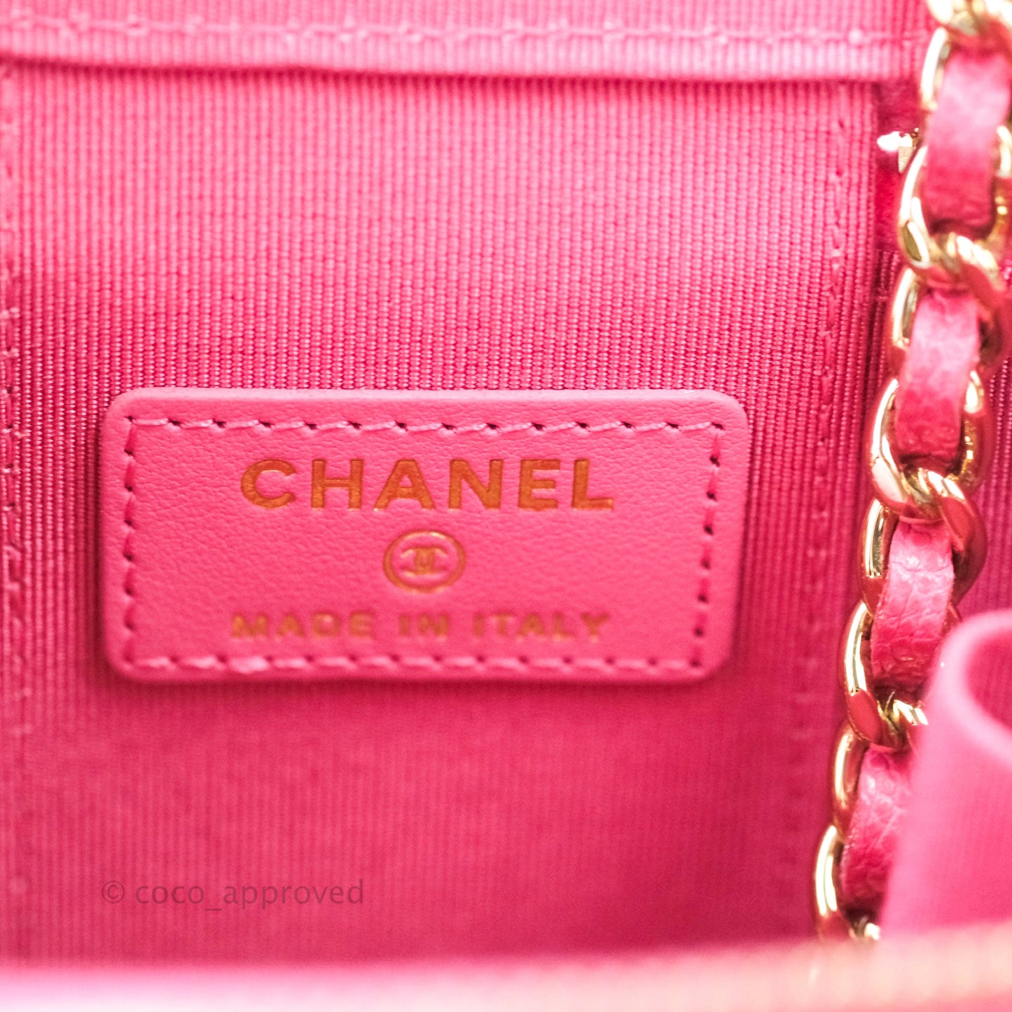 Chanel Mini Vanity Classic With Chain Pink Caviar Gold Hardware