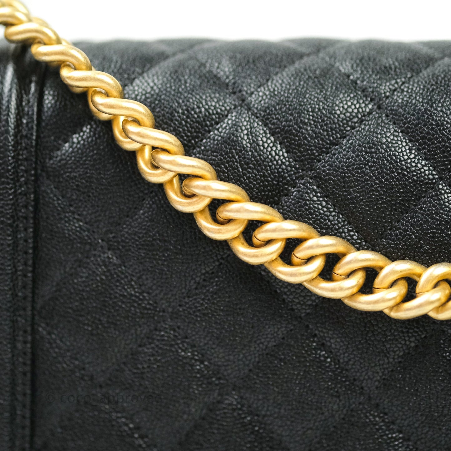 Chanel Quilted North South Boy Flap Black Caviar Gold Hardware