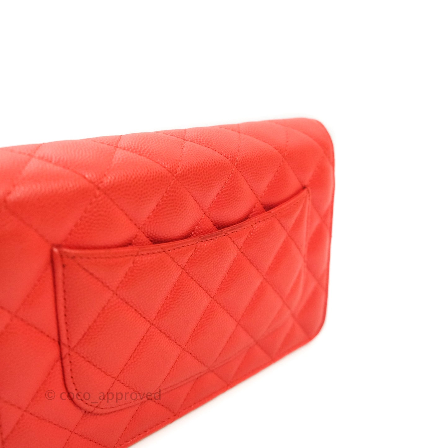 Chanel Quilted Wallet on Chain WOC Red Caviar Gold Hardware