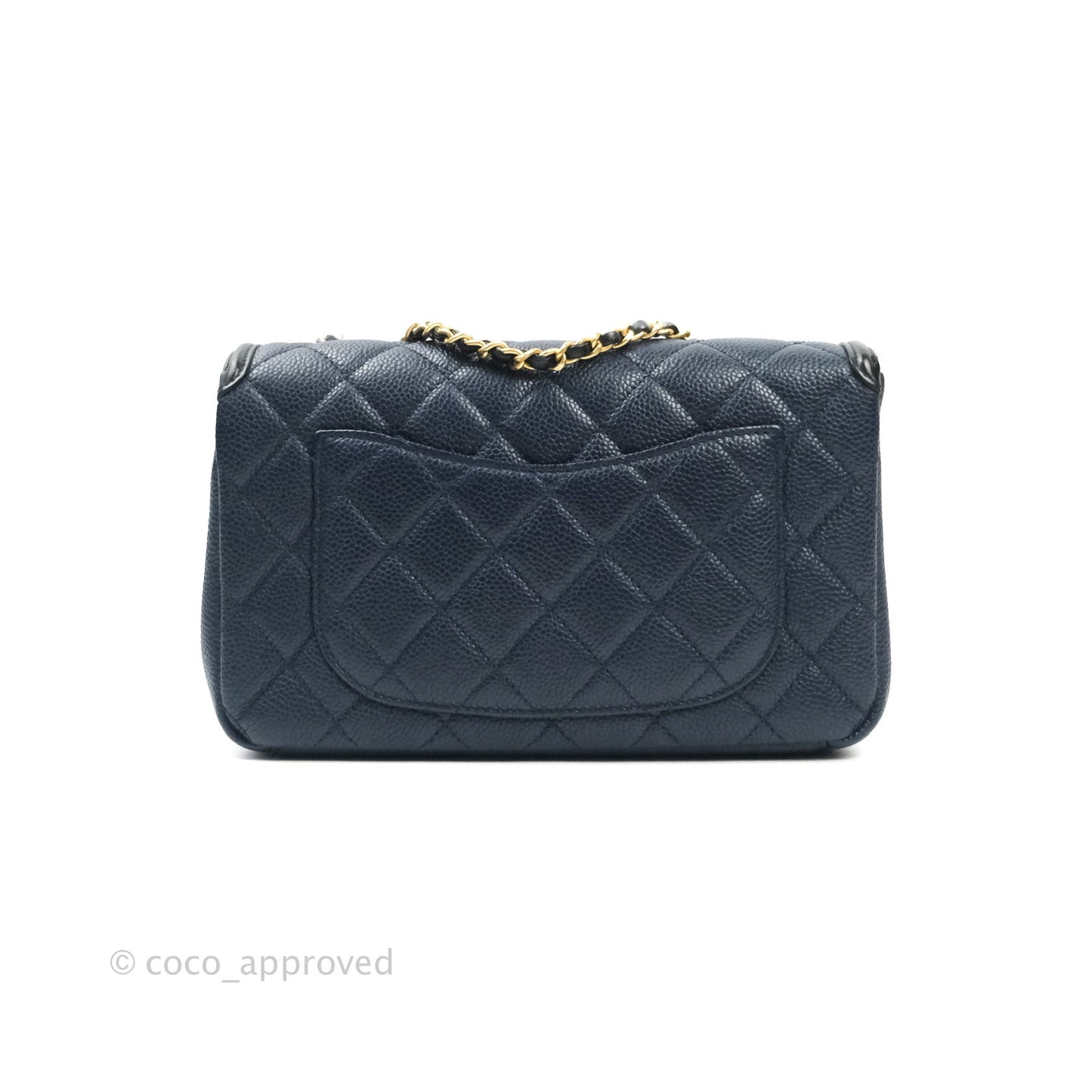 Chanel Quilted Small CC Filigree Flap Navy Caviar