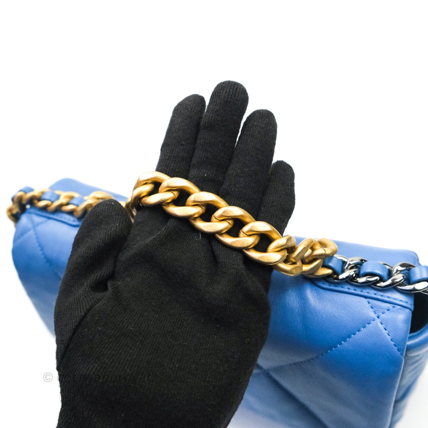 Chanel 19 Small Blue Mixed Hardware