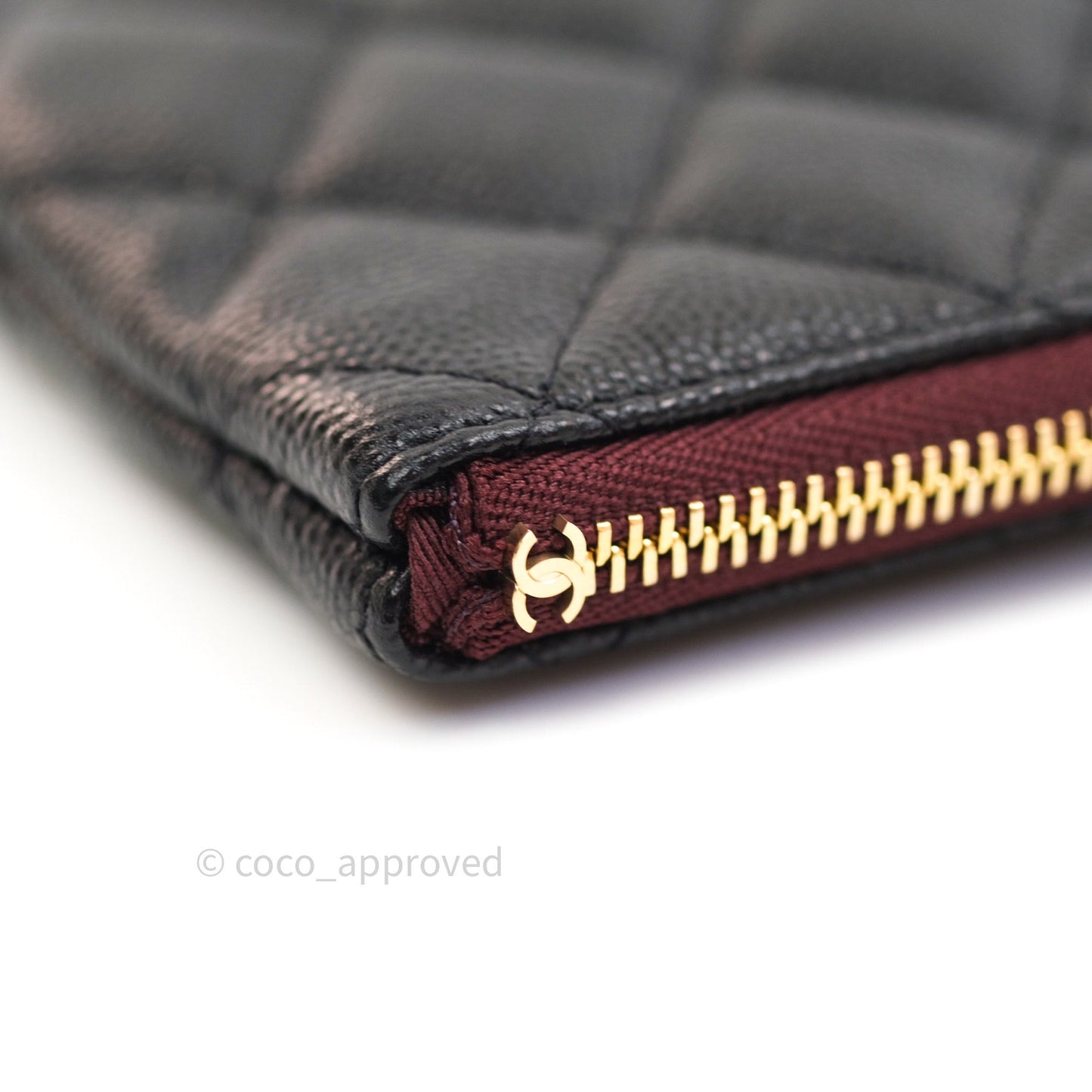 Chanel Quilted Mini O Case Black Caviar Gold Hardware