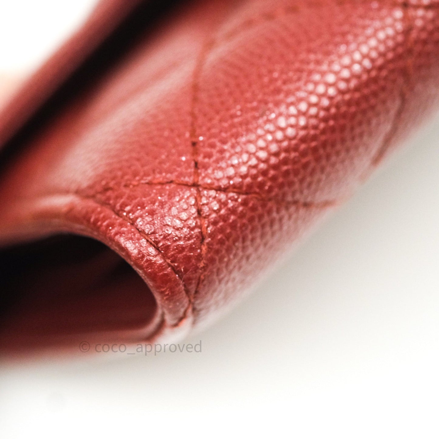 Chanel Classic Small Compact Wallet Iridescent Burgundy Gold Hardware