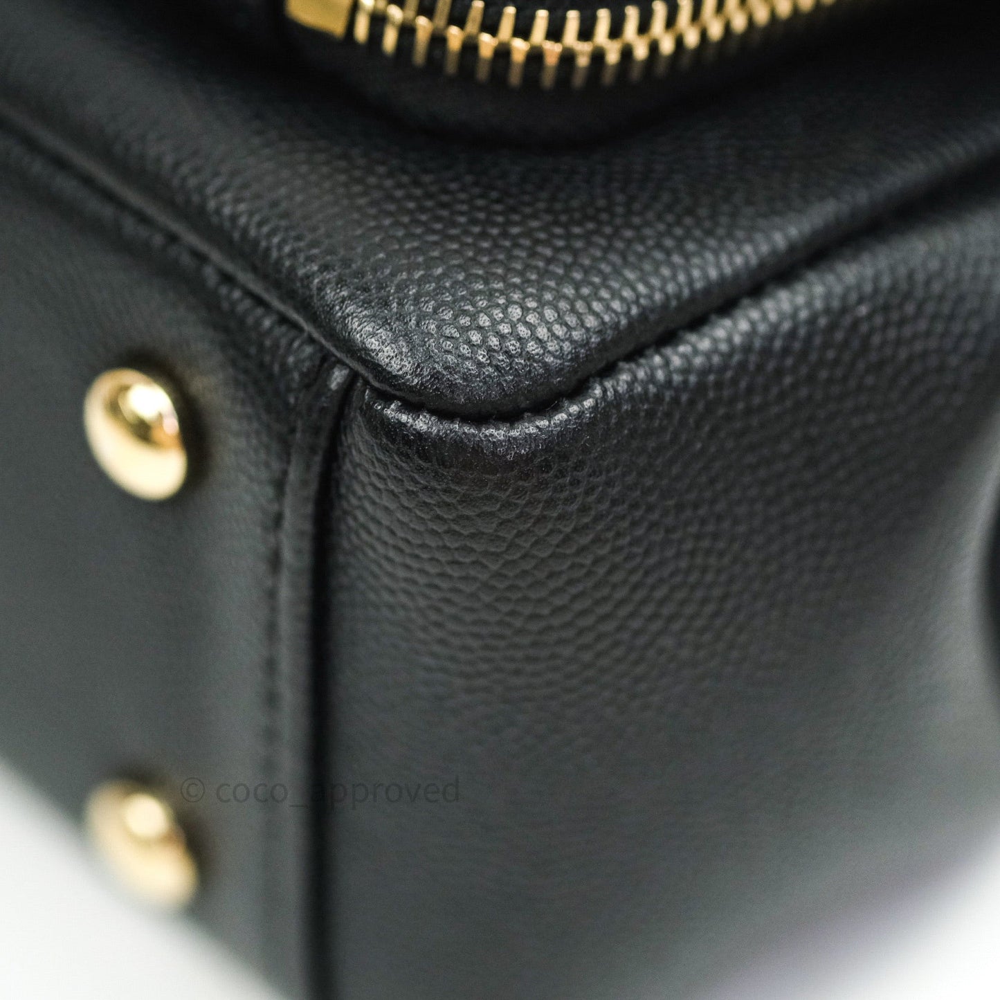 Chanel Quilted Small Business Affinity Flap Black Caviar Light Gold Hardware