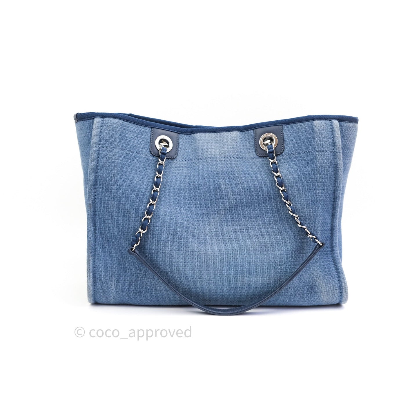 Chanel Canvas Deauville Medium Tote Blue