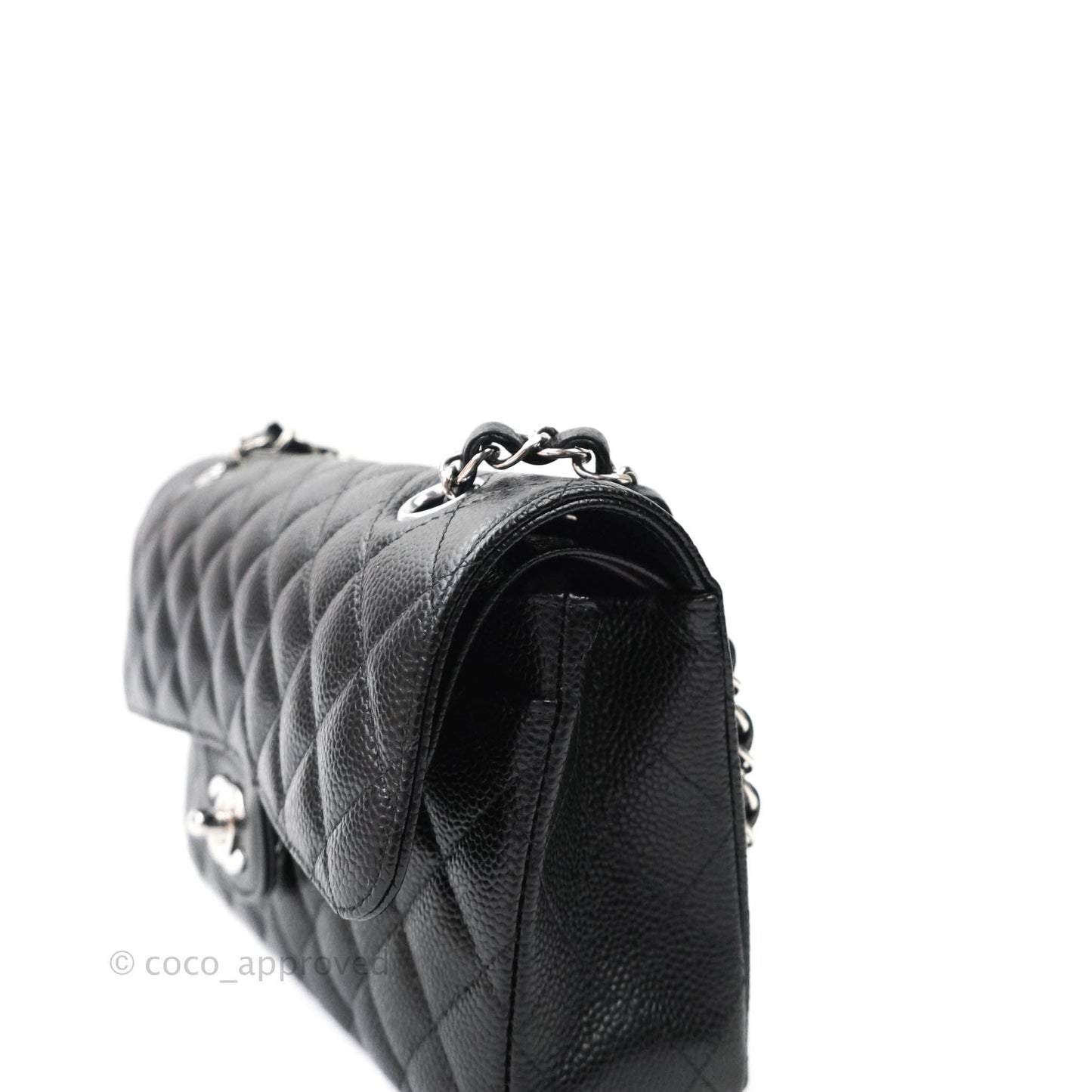 Chanel Classic Small S/M Flap Black Caviar Silver Hardware