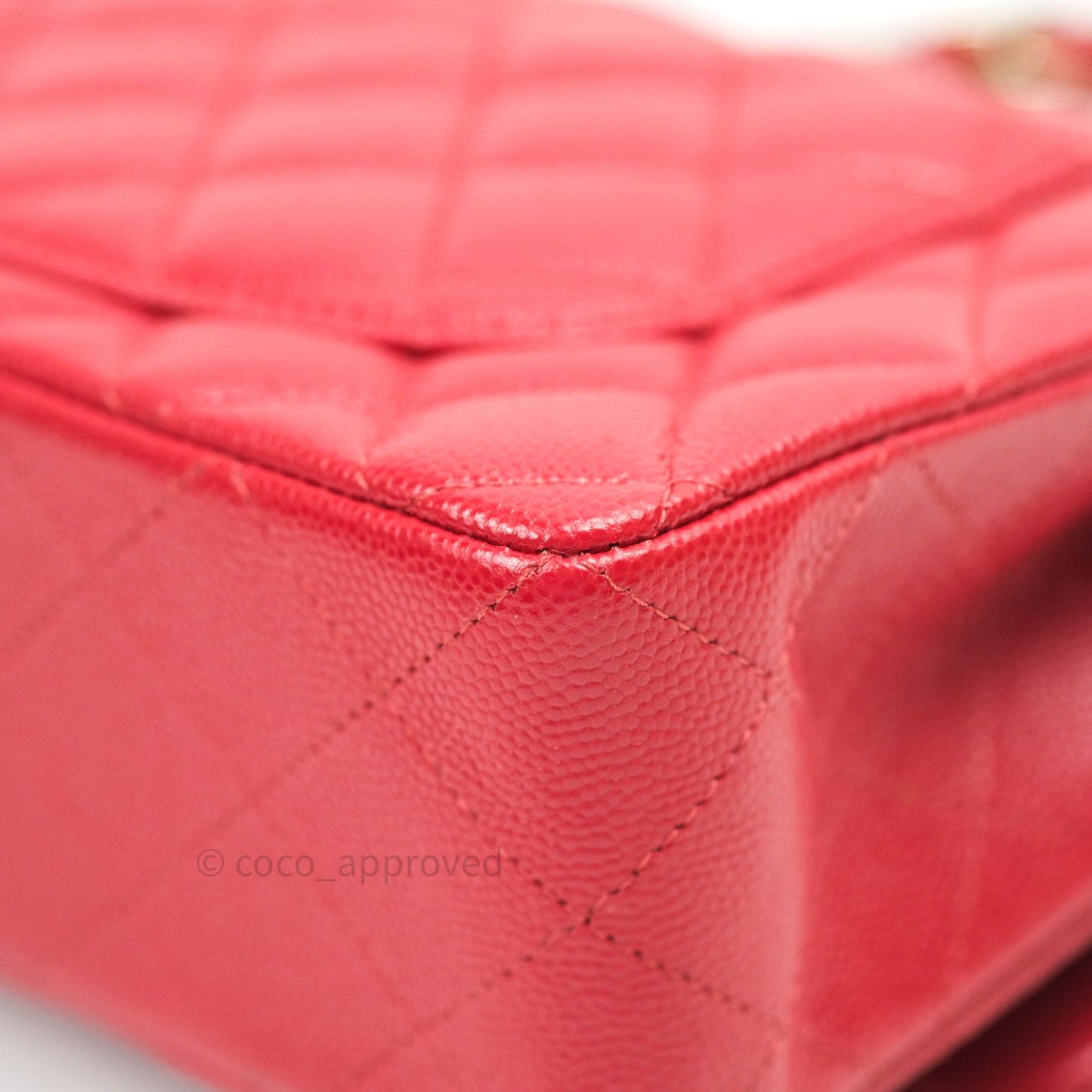 Chanel Classic Small S/M Flap Red Caviar Gold Hardware 19B