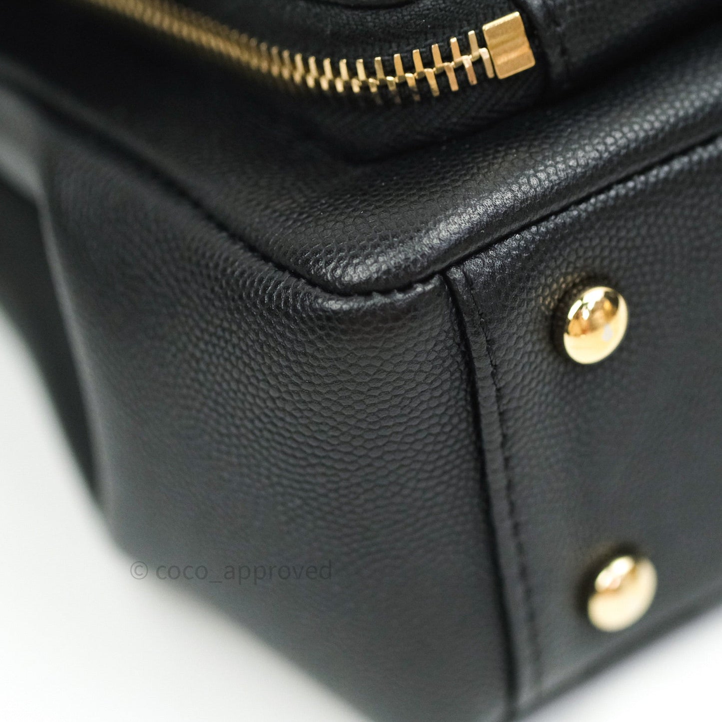 Chanel Quilted Small Business Affinity Flap Black Caviar Light Gold Hardware