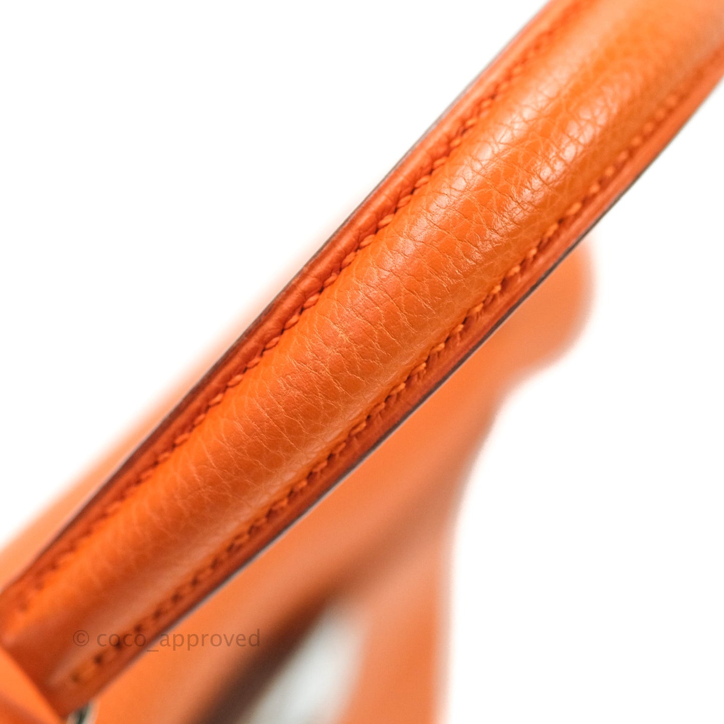 Hermès Kelly 28 Orange Palladium Hardware Togo