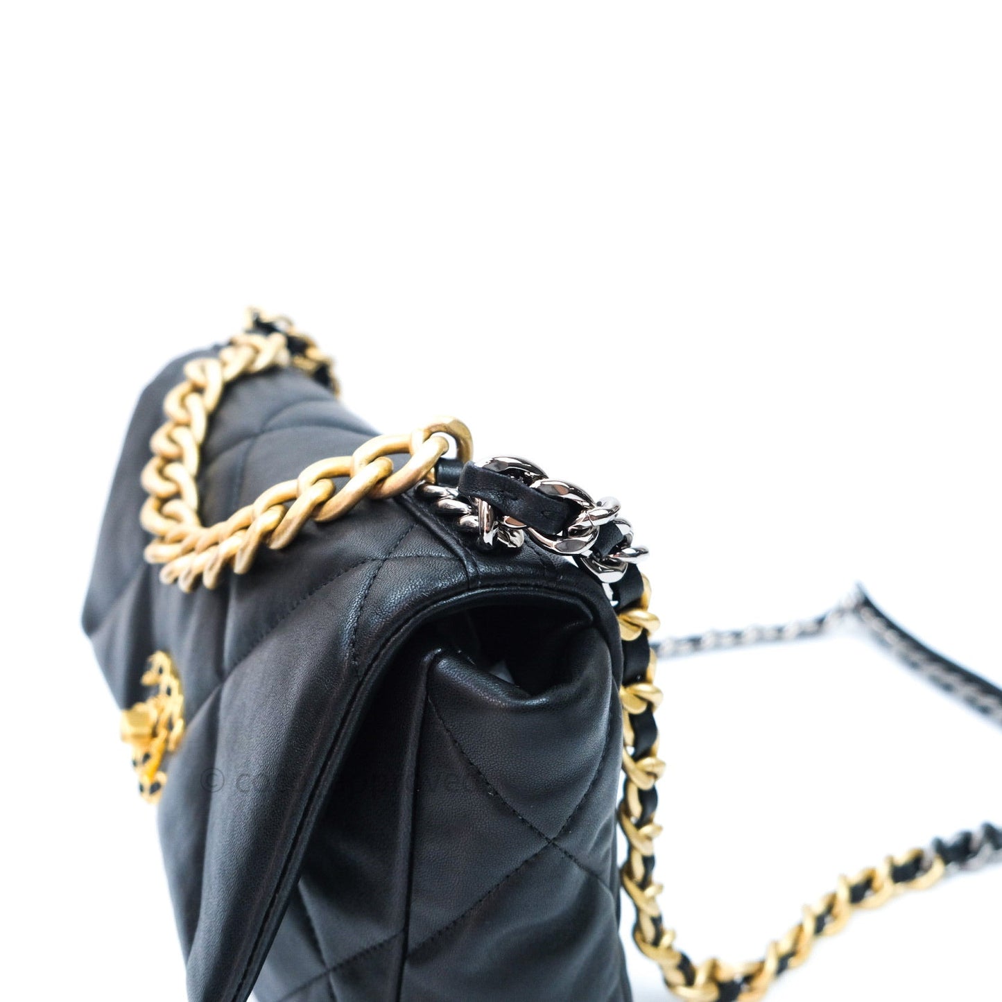 Chanel 19 Small Black Goatskin Mixed Hardware