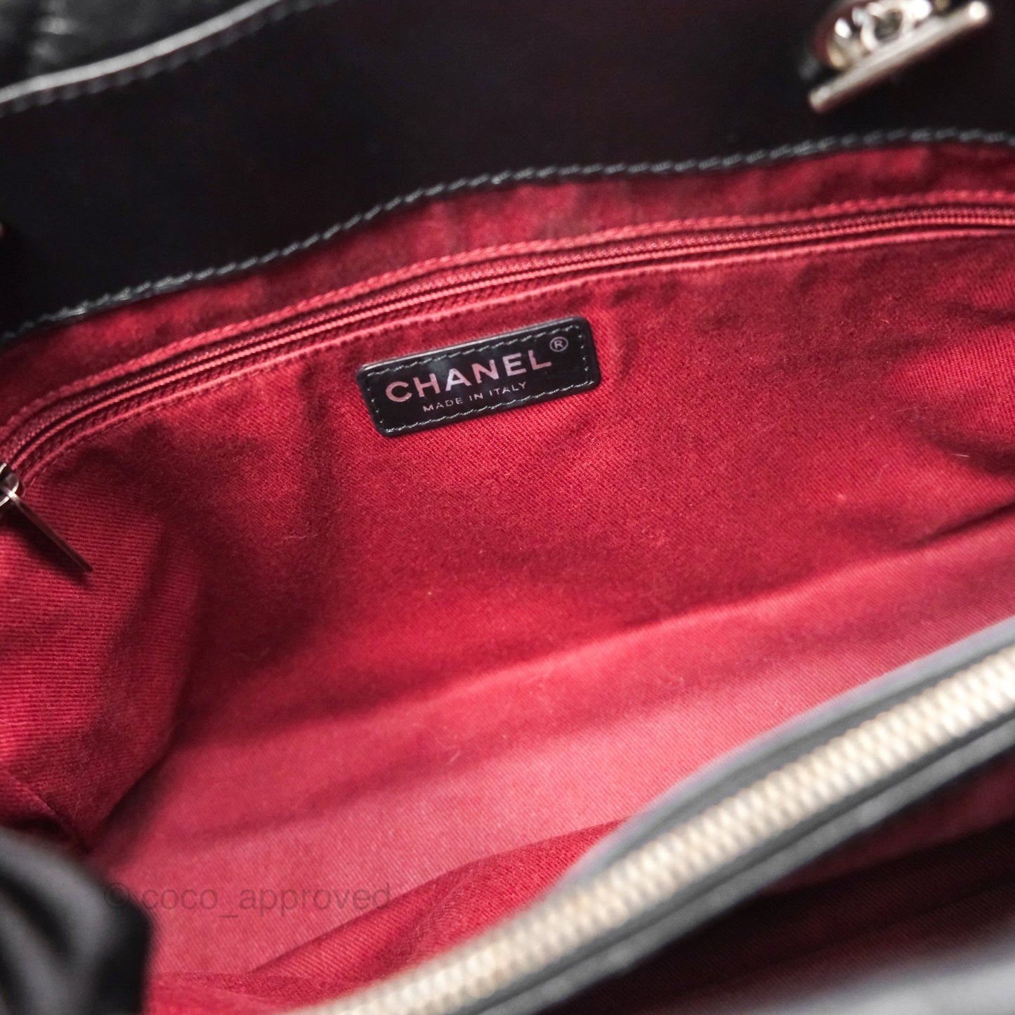 Chanel Large Shopping Tote Black Ruthenium Hardware