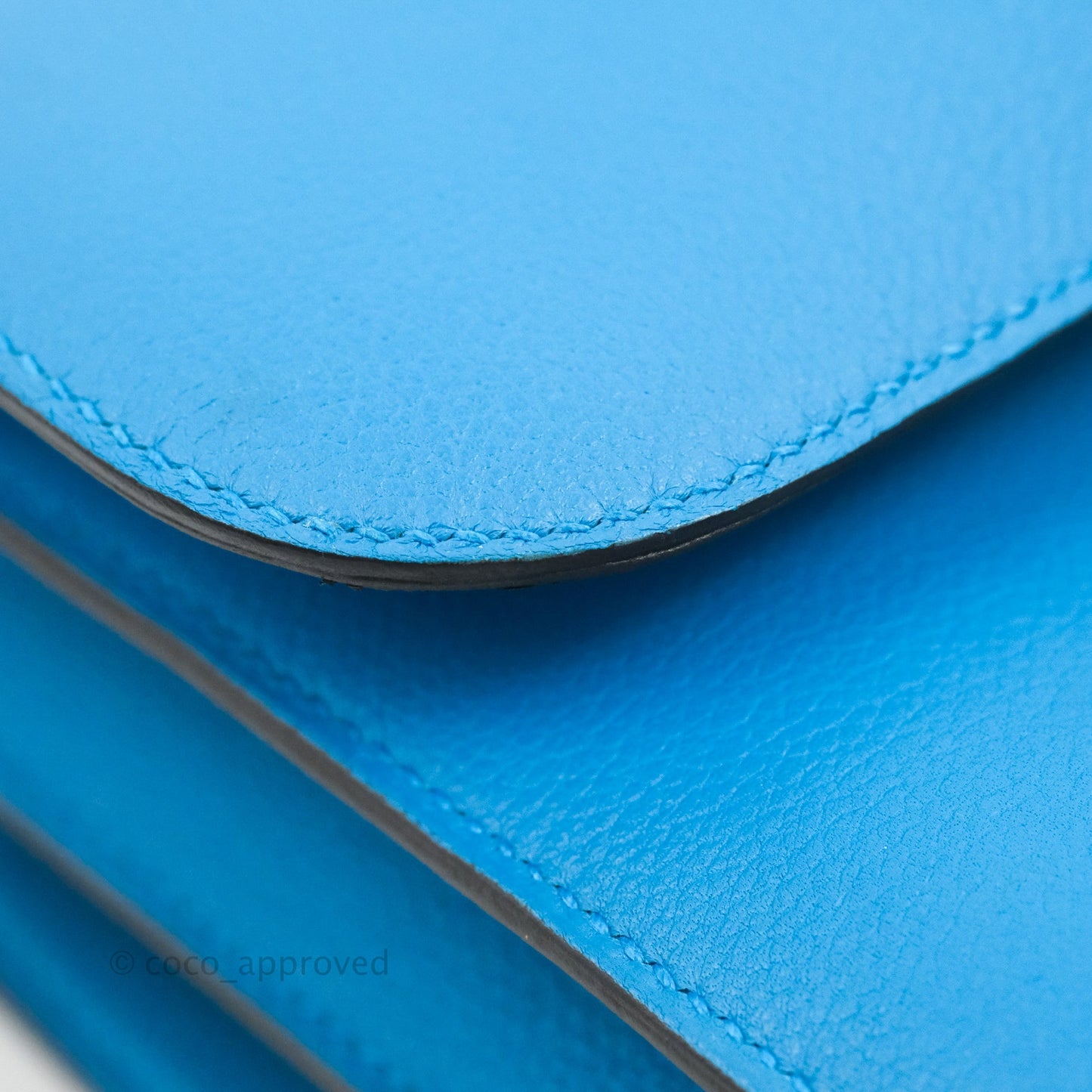 Hermès Constance 24 Bleu Frida Evercolor Gold Hardware
