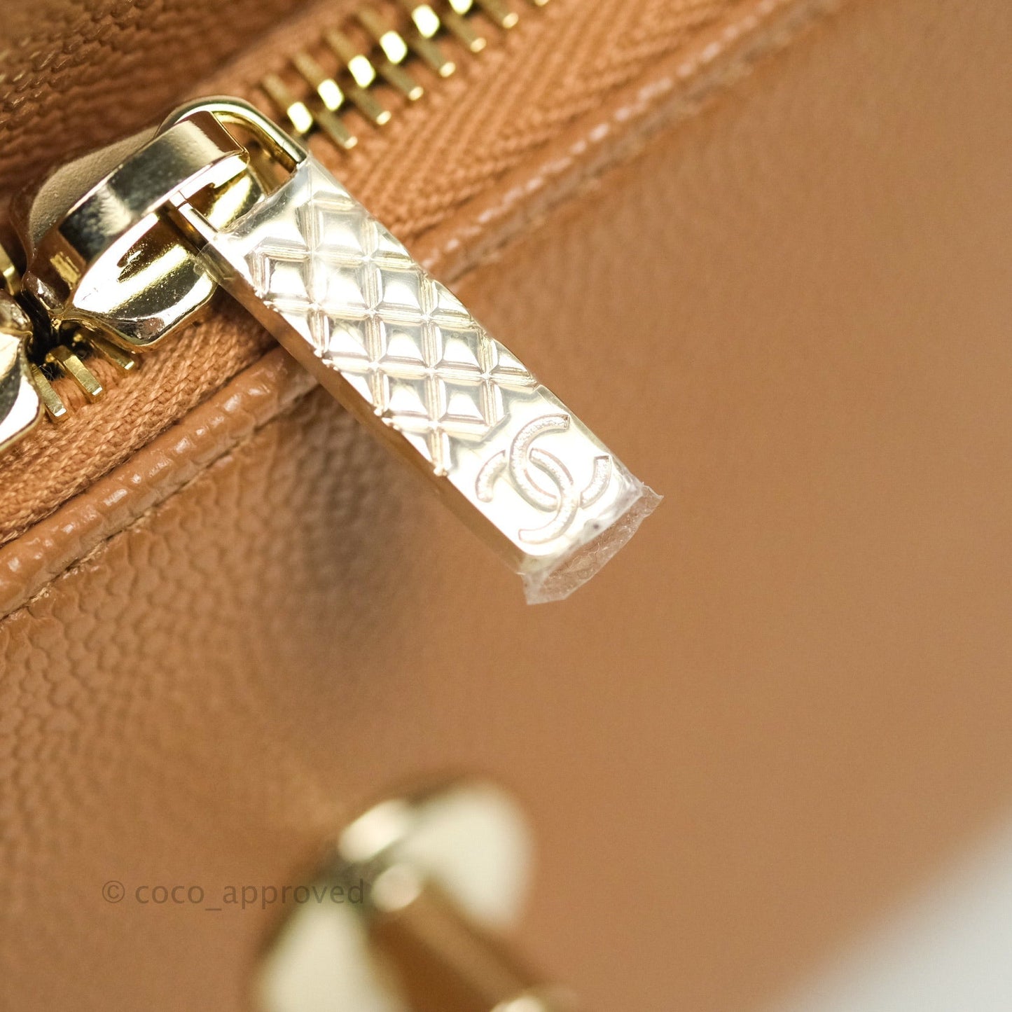 Chanel Quilted Small Business Affinity Flap Dark Beige Caviar Gold Hardware