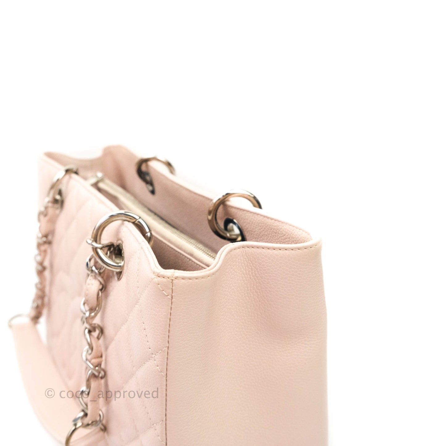 Chanel GST Pale Pink Caviar Silver Hardware