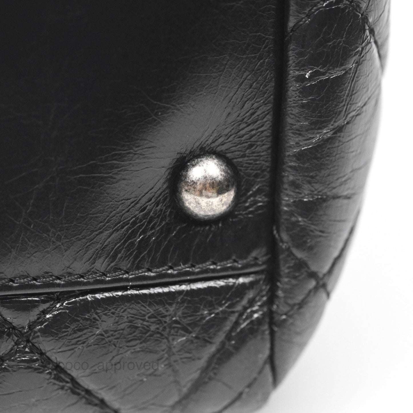 Chanel Large Shopping Tote Black Ruthenium Hardware