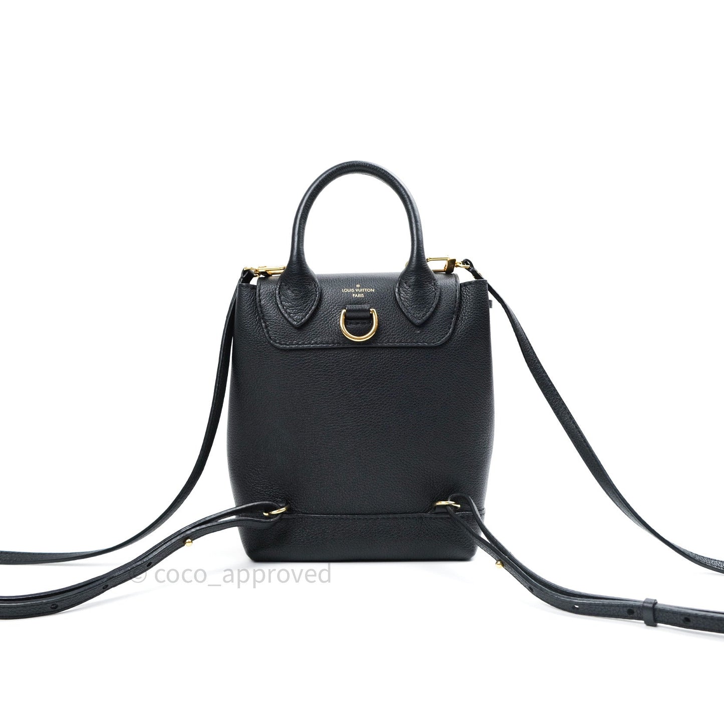 Louis Vuitton Lockme Mini Backpack Black Gold Hardware