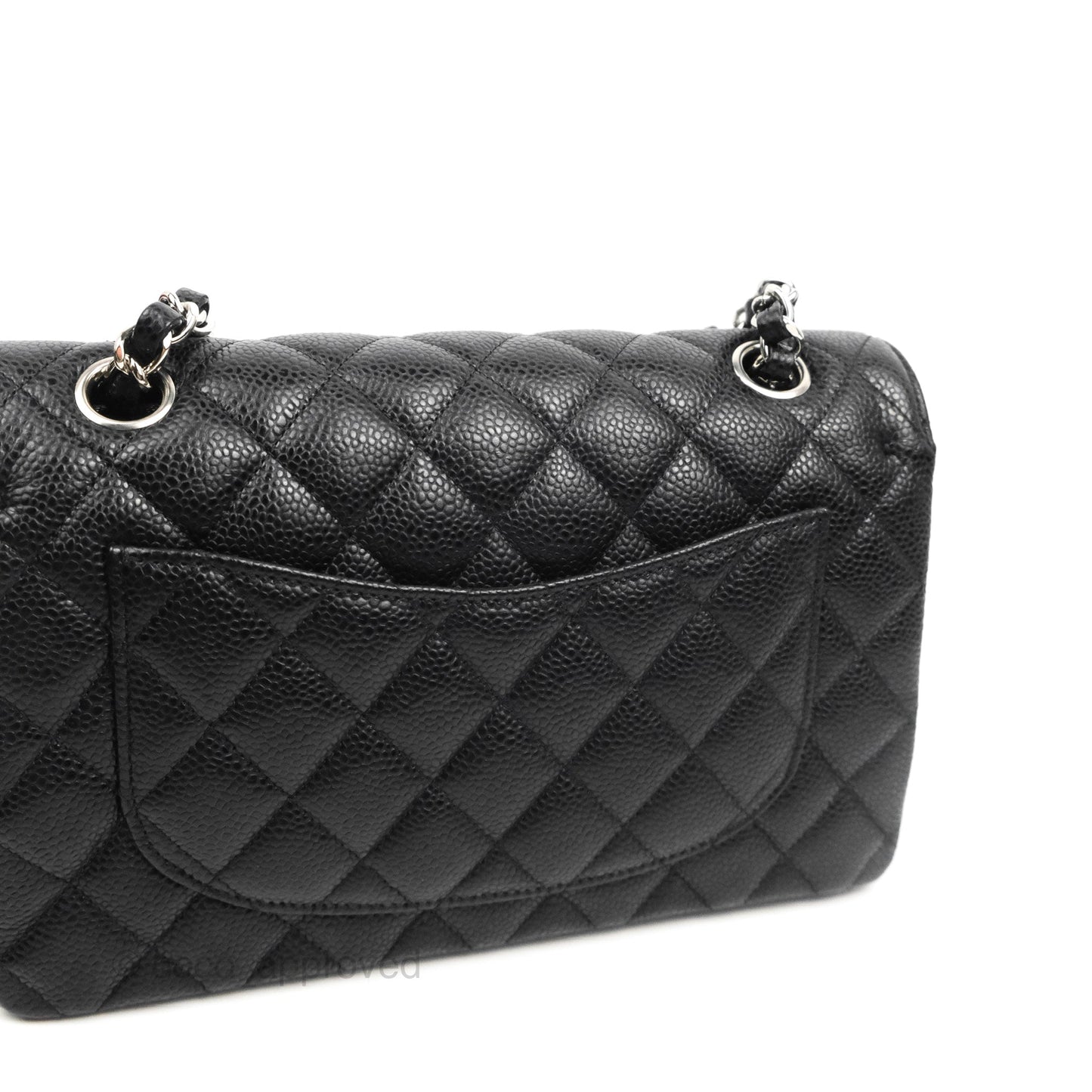 Chanel Small Classic Flap Quilted Black Caviar Silver Hardware