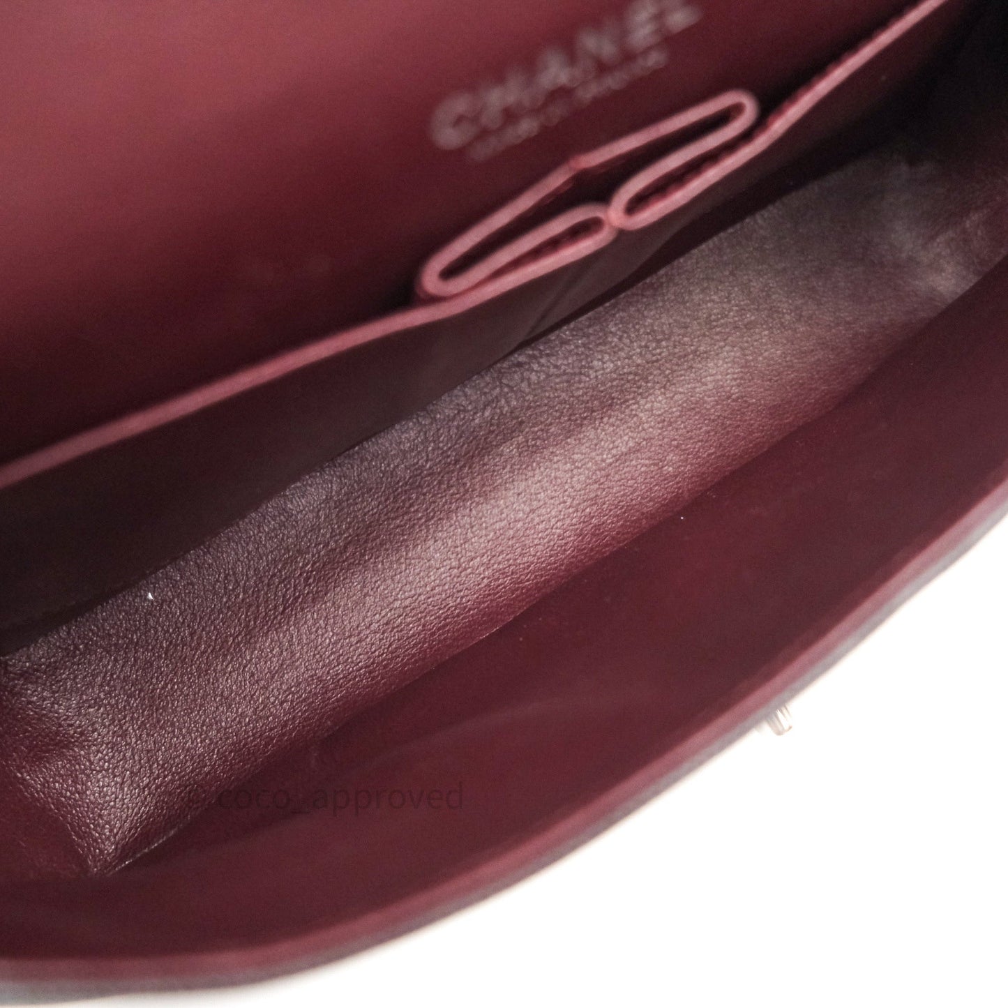 Chanel Classic M/L Chevron Black Caviar Silver Hardware