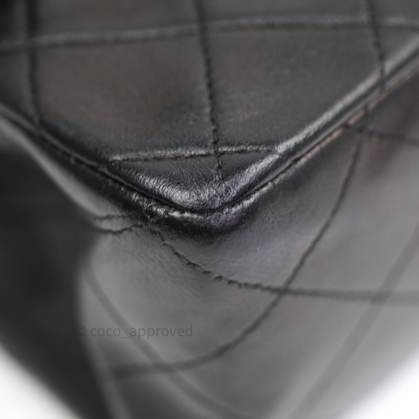 Chanel Vintage Classic Double Flap M/L Black Lambskin 24K Gold Hardware