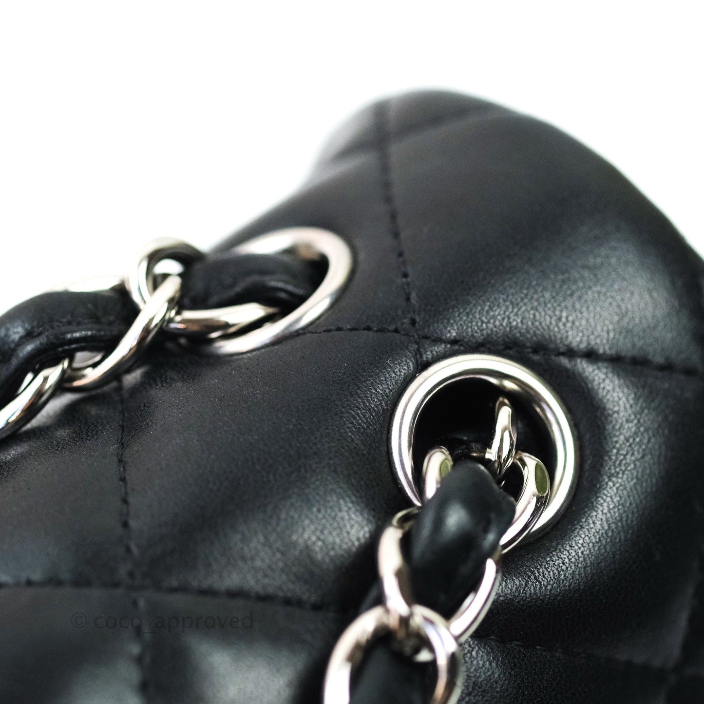 Chanel Jumbo Double Flap Black Lambskin Silver Hardware⁣⁣