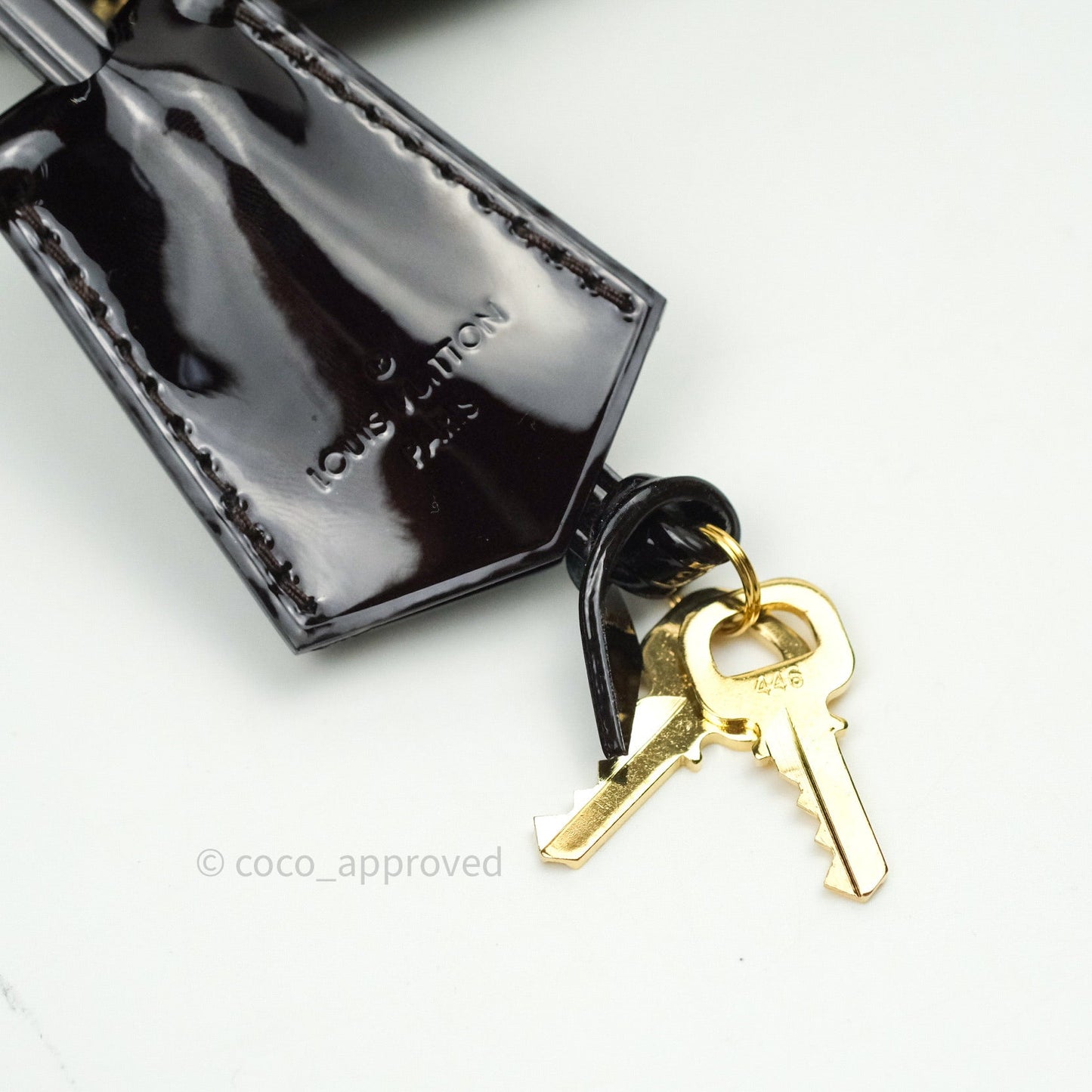 Louis Vuitton Alma BB Dark Purple Monogram Vernis Leather