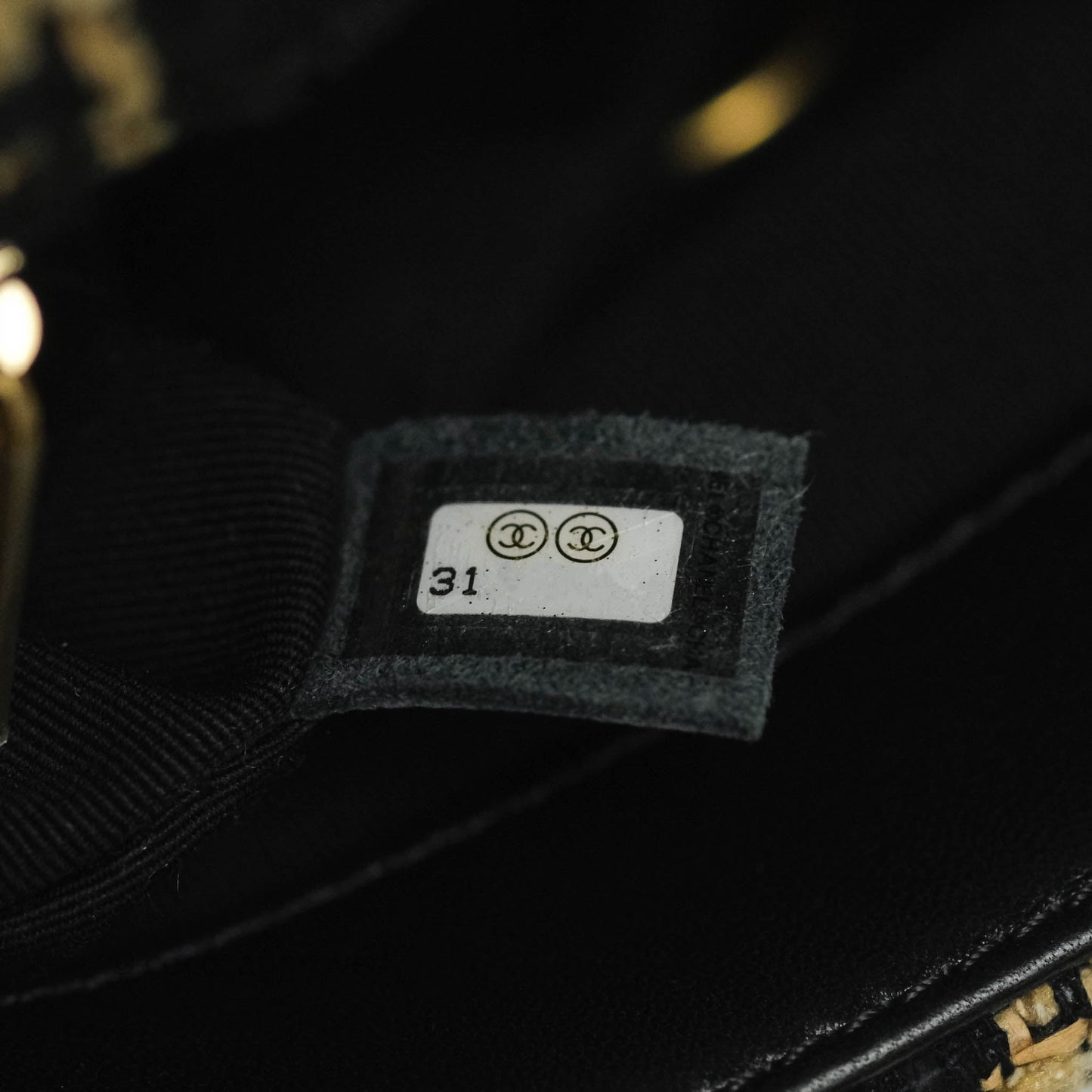 Chanel 19 Small Tweed Black Beige Mixed Hardware