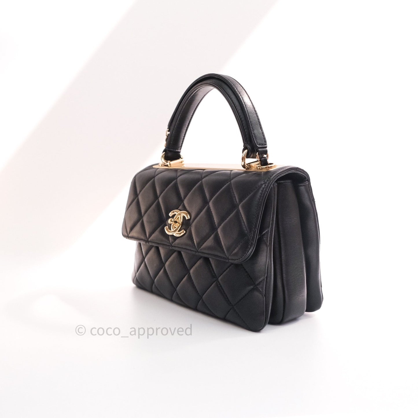 Chanel Trendy CC Small Black Lambskin Gold Hardware
