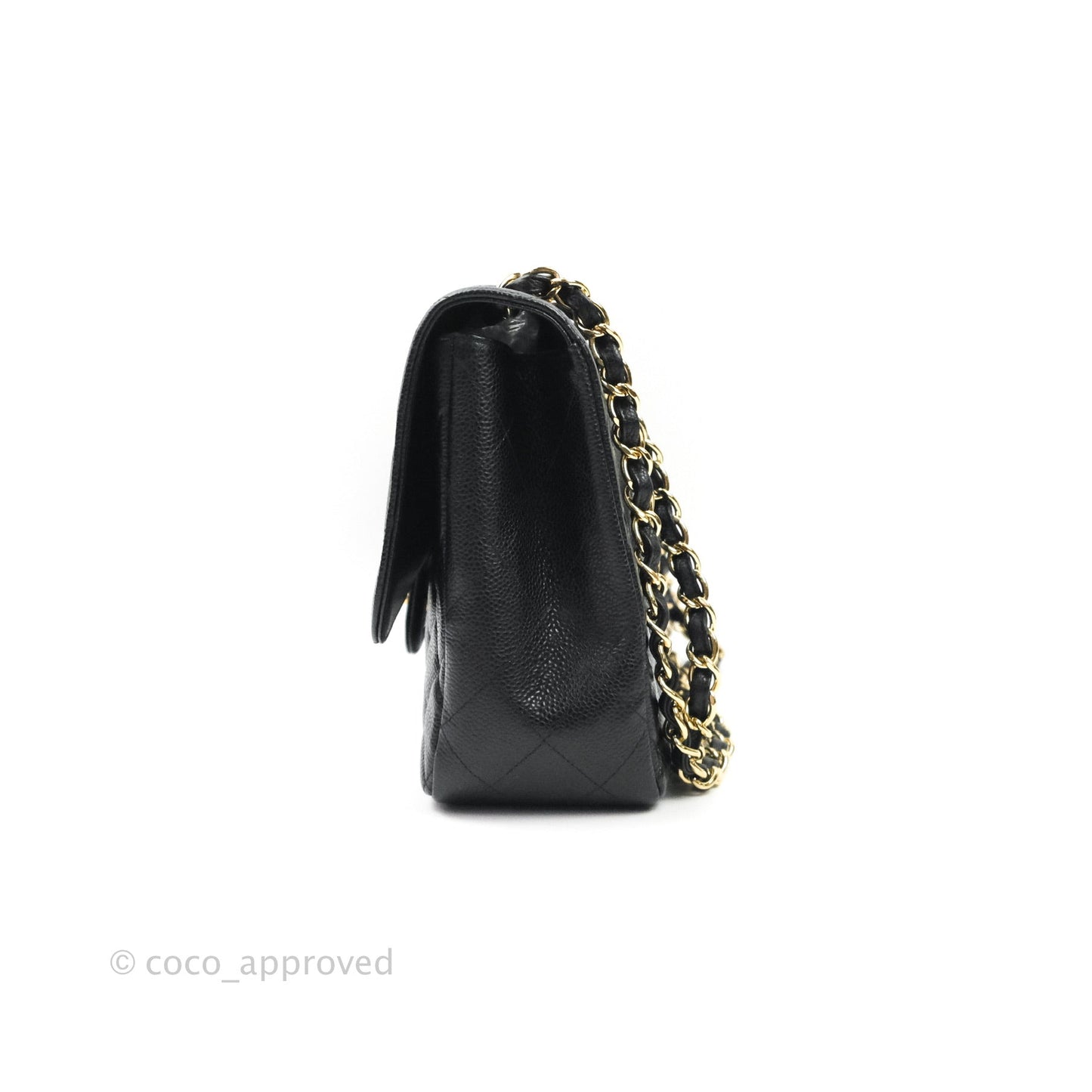 Chanel Jumbo Single Flap Black Caviar Gold Hardware⁣⁣