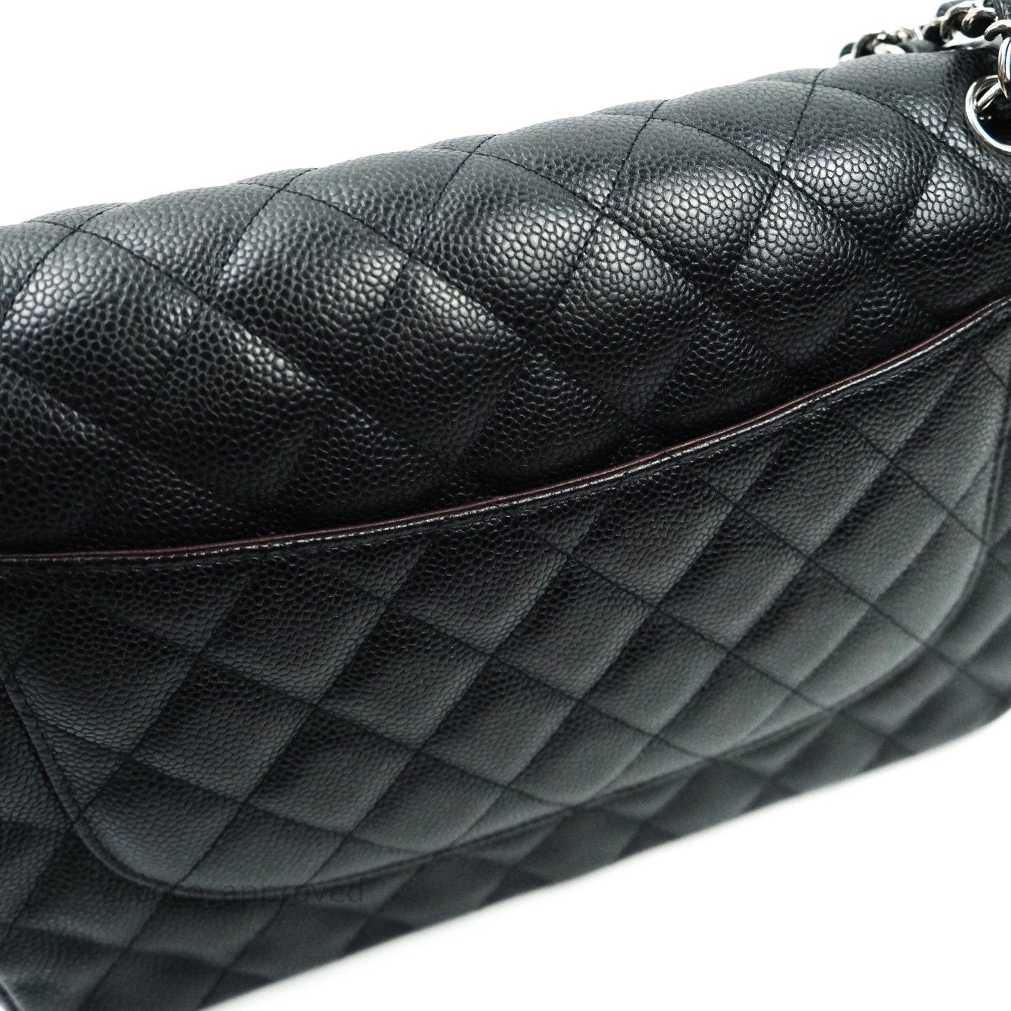 Chanel Classic Jumbo Double Flap Black Caviar Silver Hardware⁣⁣