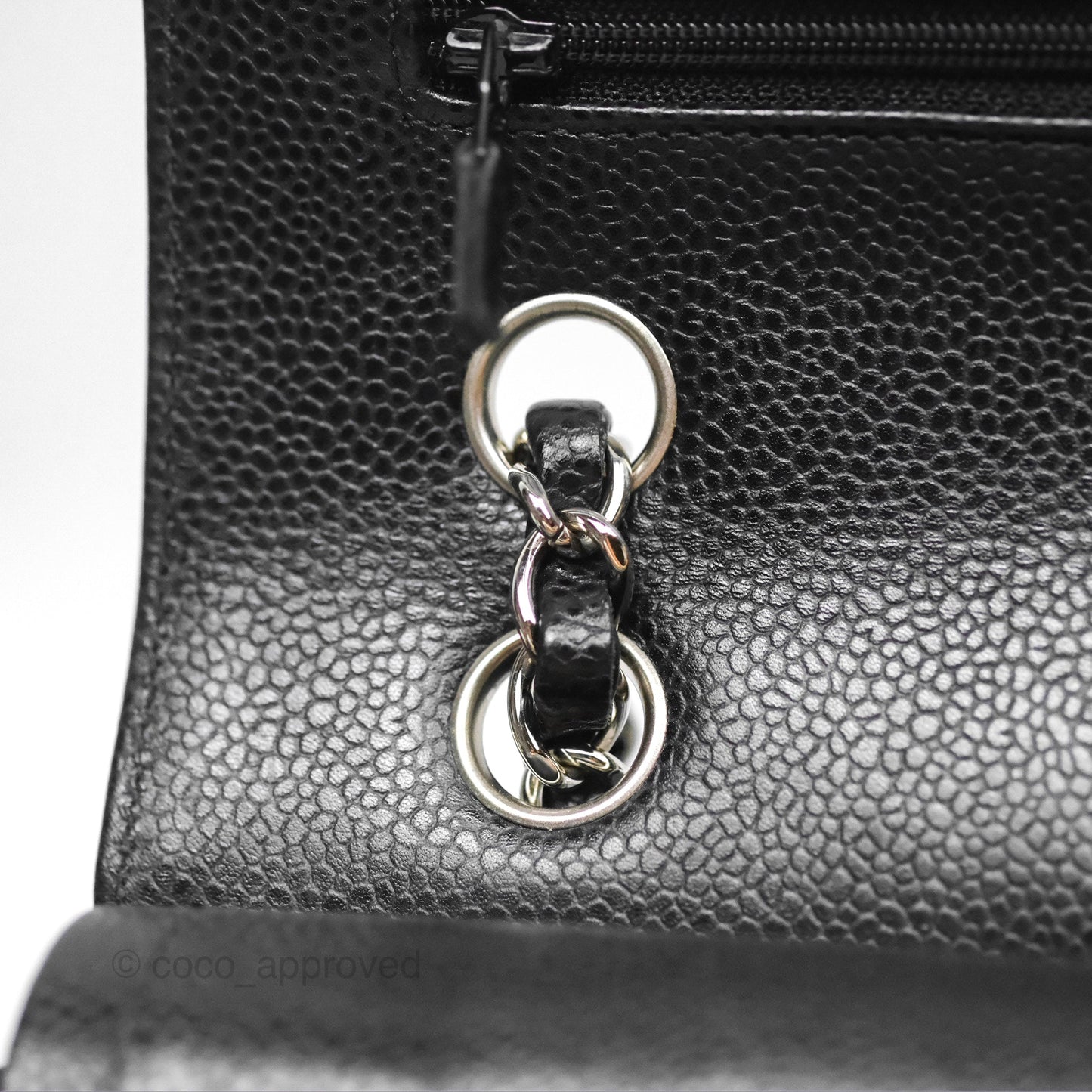 Chanel Small Classic Flap Quilted Black Caviar Silver Hardware