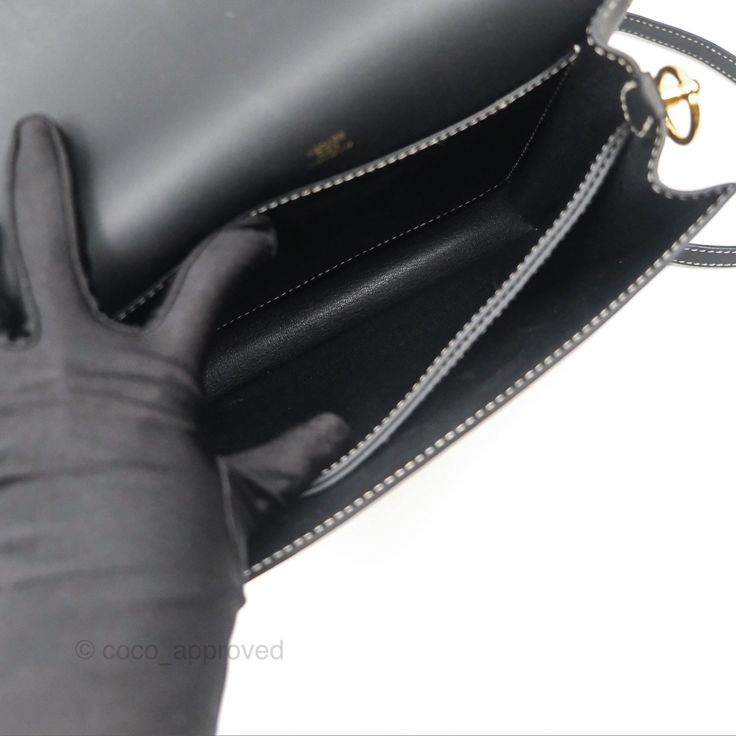 Hermès Roulis 23 Noir 89 Sombrero Gold Hardware