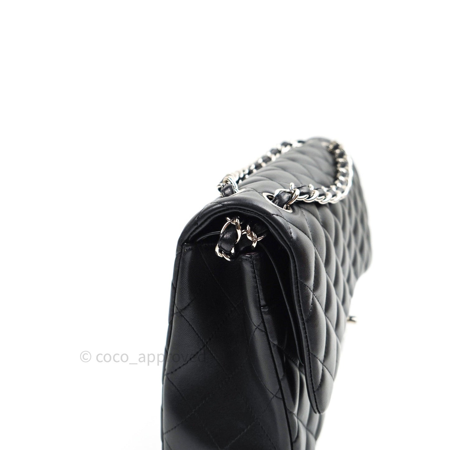 Chanel Jumbo Double Flap Black Lambskin Silver Hardware⁣⁣