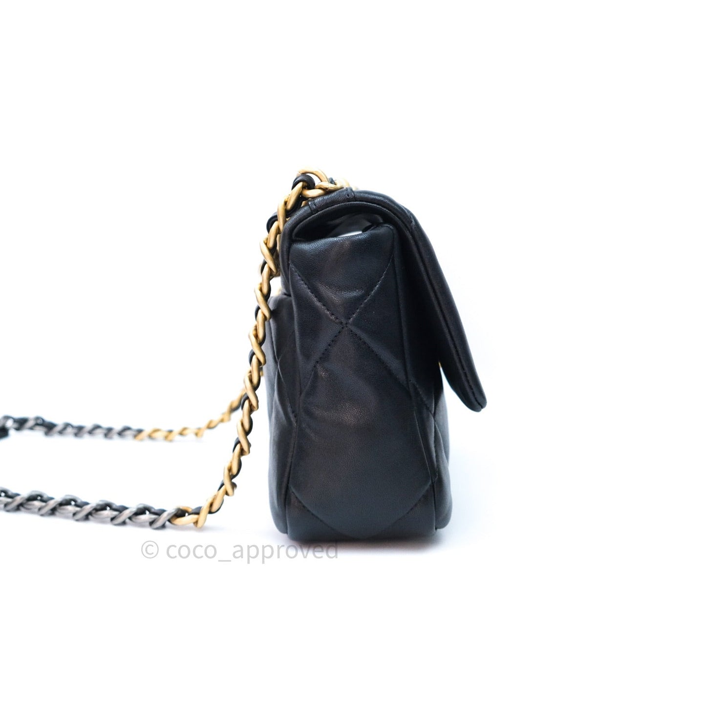Chanel 19 Small Black Goatskin Mixed Hardware