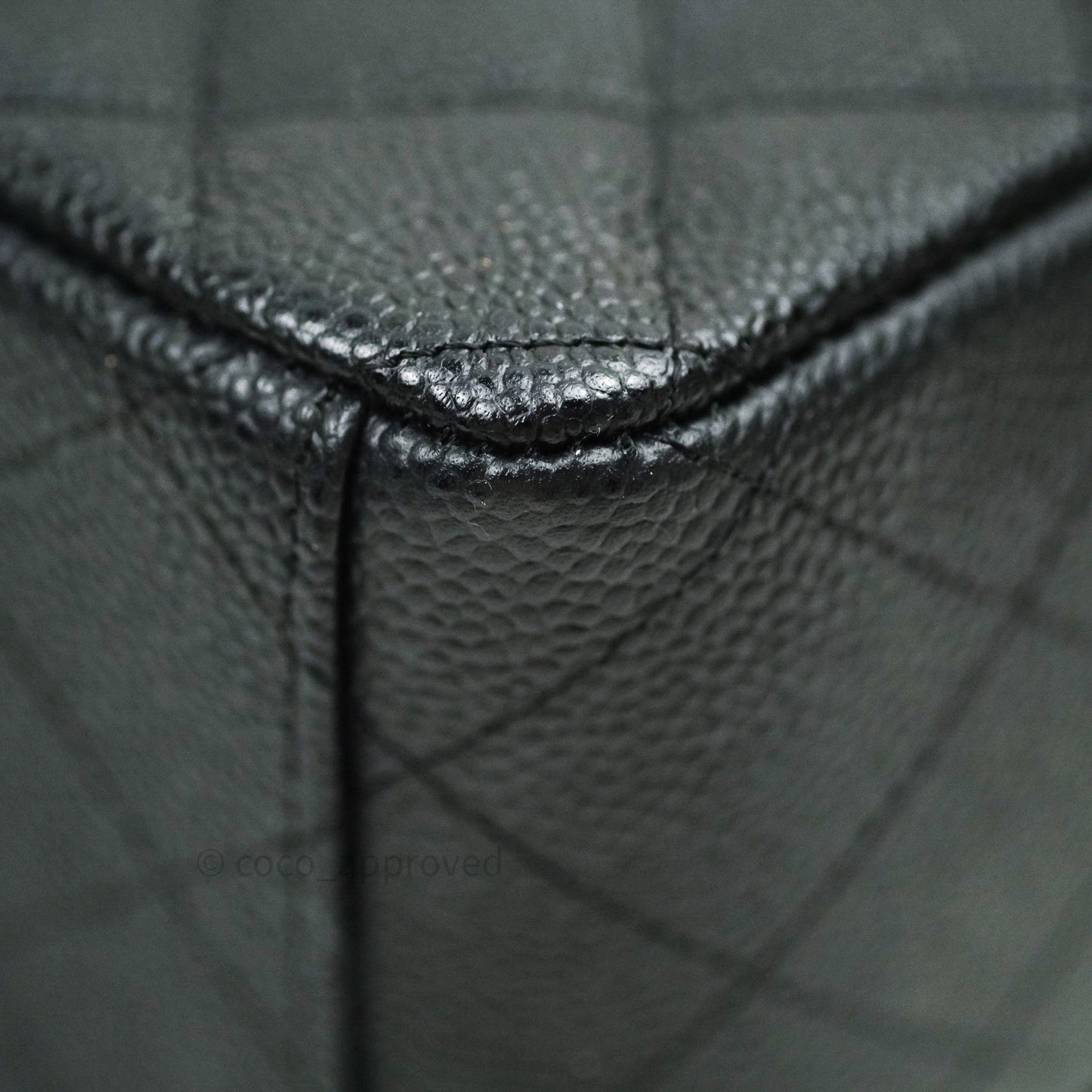 Chanel Classic Jumbo Double Flap Maxi Black Caviar Silver Hardware
