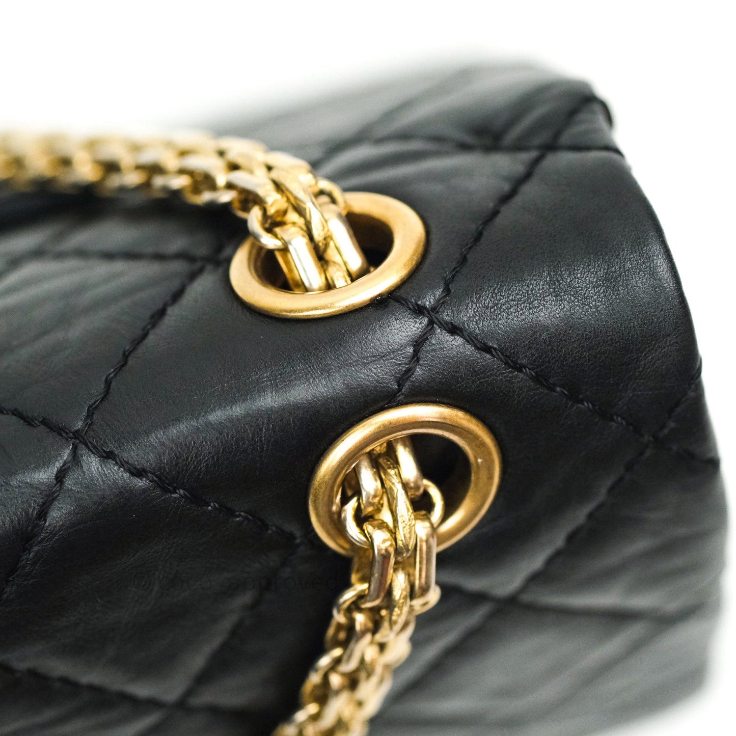 Chanel Reissue Quilted Aged Calfskin Black Gold Hardware 226