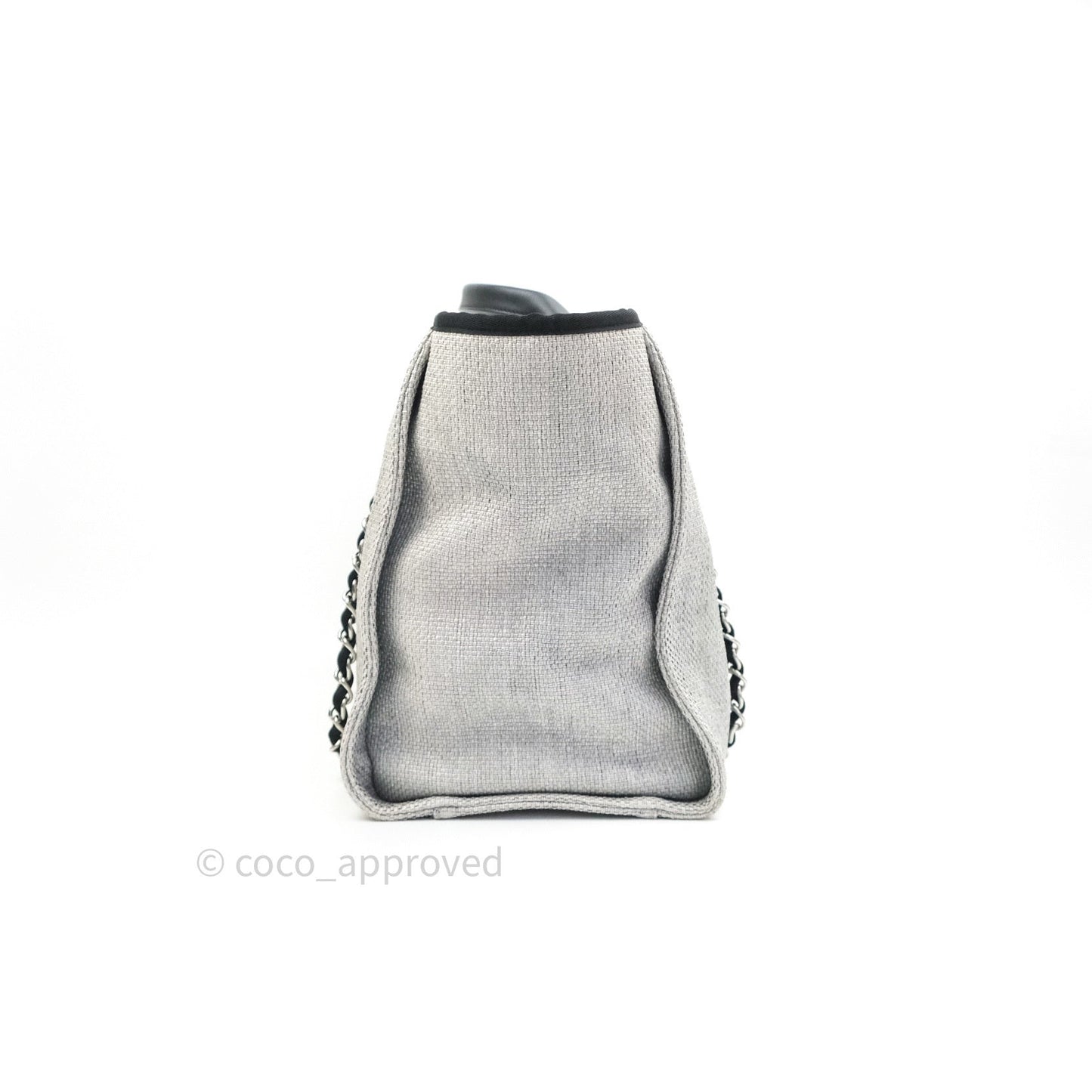 Chanel Canvas Large Deauville Tote Light Grey