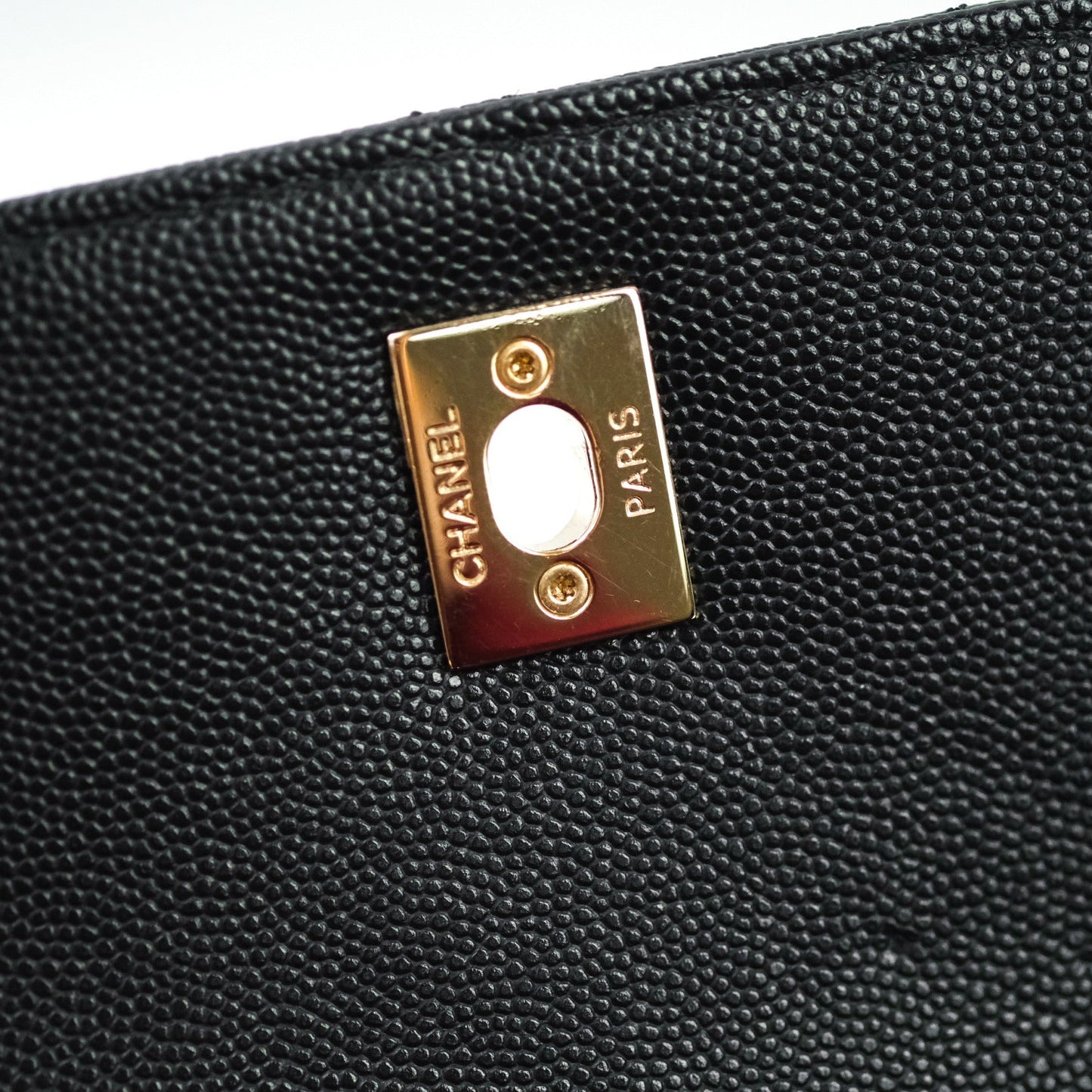 Chanel Quilted Medium Business Affinity Flap Black Caviar Light Gold Hardware